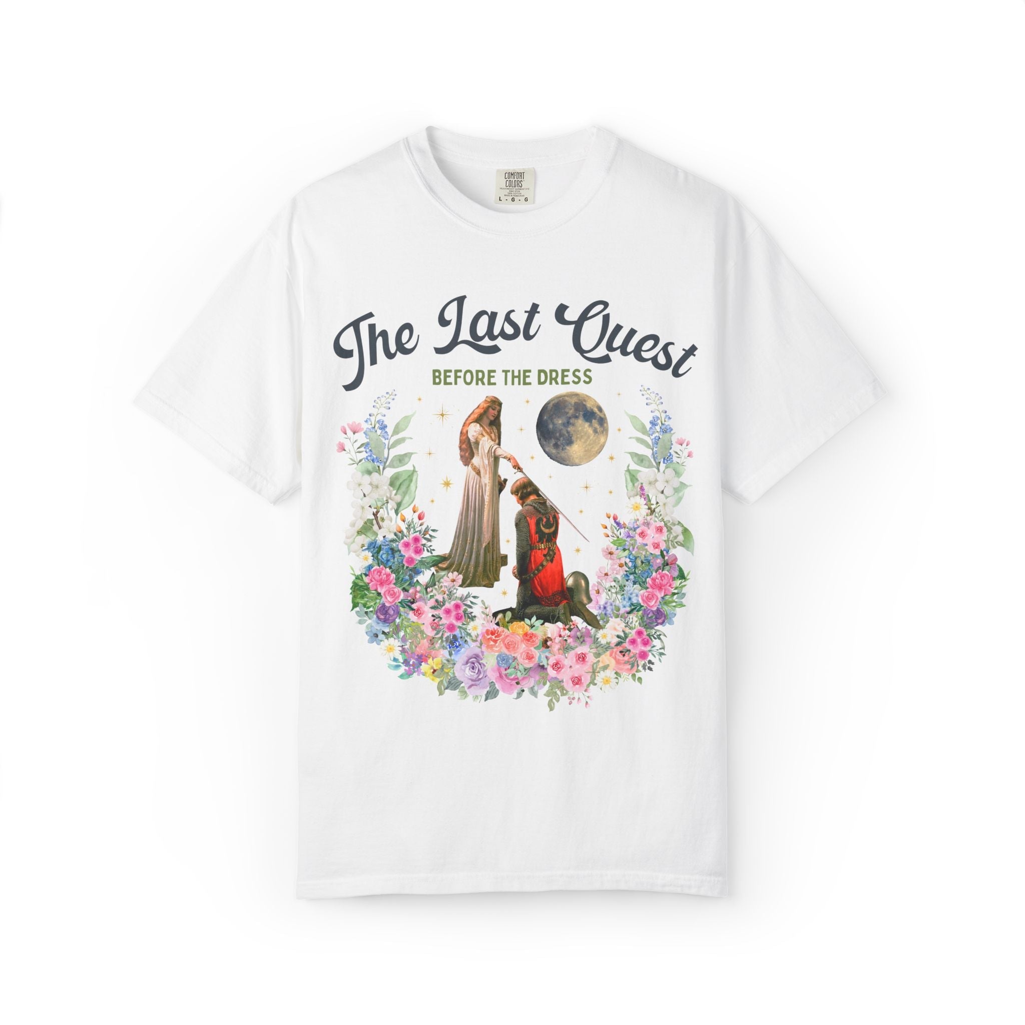 The Last Quest Before the Dress: Art History Matching Bachelorette Bridal Tee Shirt, Edmund Blair Leighton, Cute Medieval History Lover Tee - Opal and June