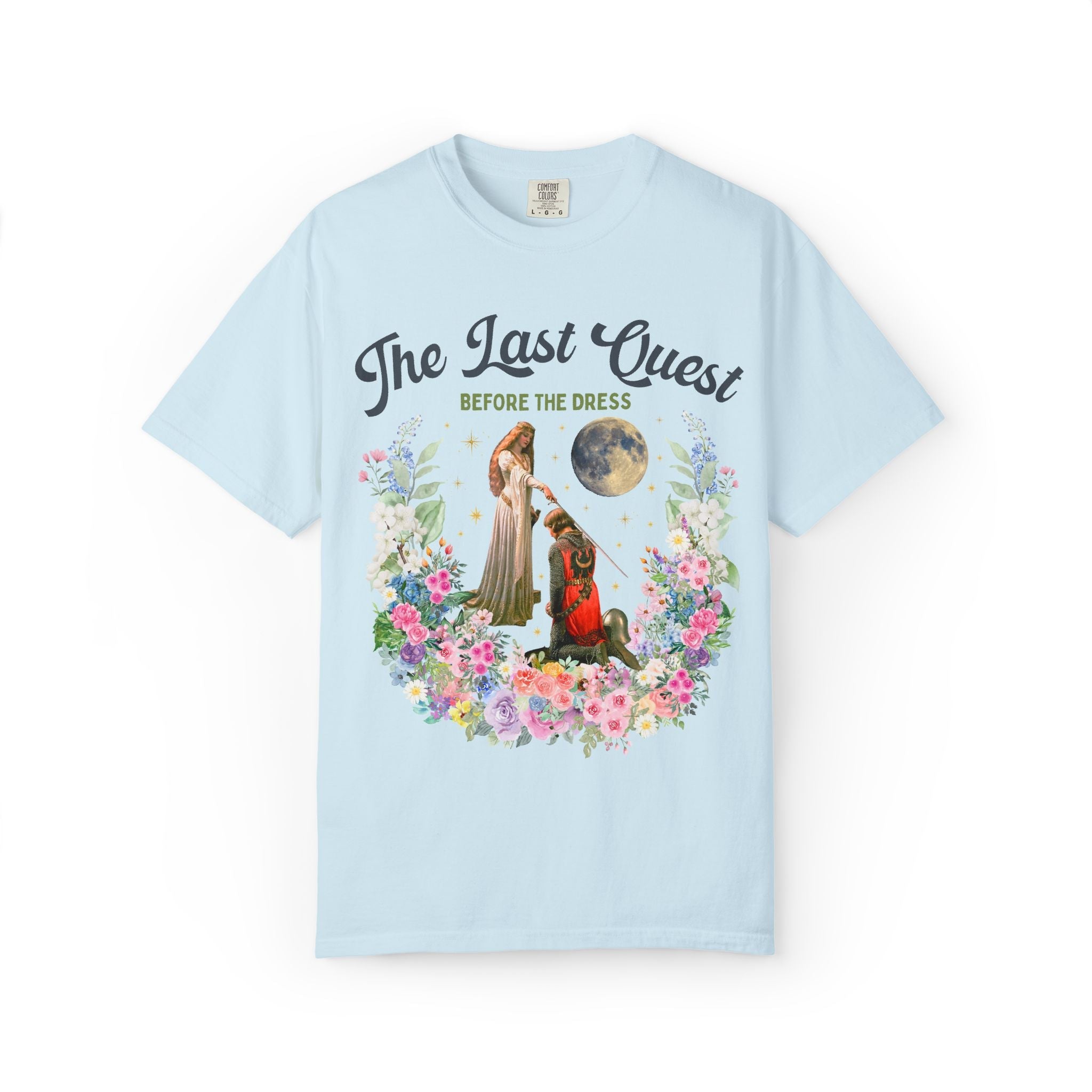 The Last Quest Before the Dress: Art History Matching Bachelorette Bridal Tee Shirt, Edmund Blair Leighton, Cute Medieval History Lover Tee - Opal and June