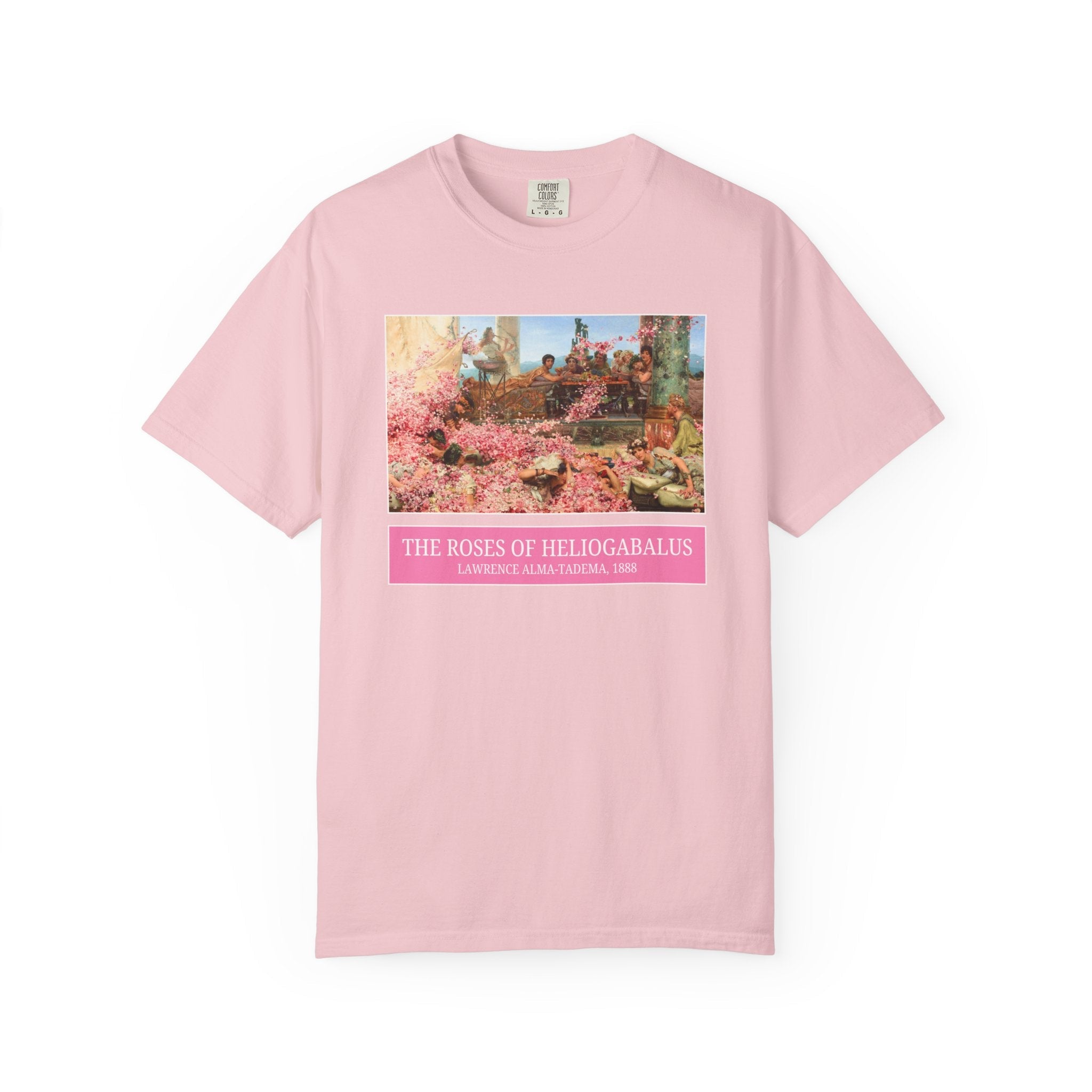 The Roses of Heliogabalus by Lawrence Alma - Tadema, Spring Cottagecore 19th Century Art History T-Shirt with Flowers, Humanities Teacher Gift - Opal and June