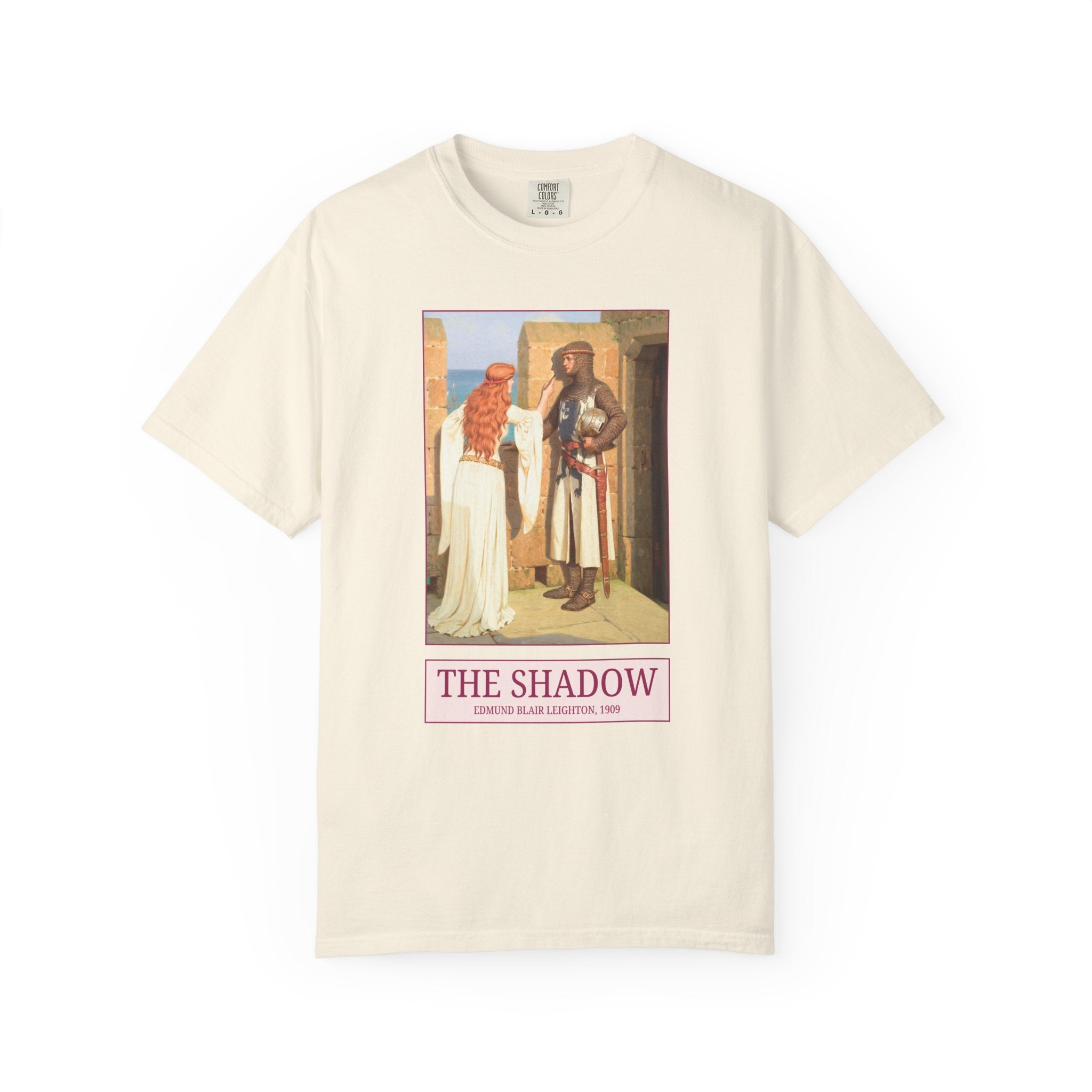 The Shadow by Edmund Blair Leighton, Famous Painting, Greek Mythology, 19th Century English Painter, Pre - Raphaelite Medieval Art History Tee - Opal and June