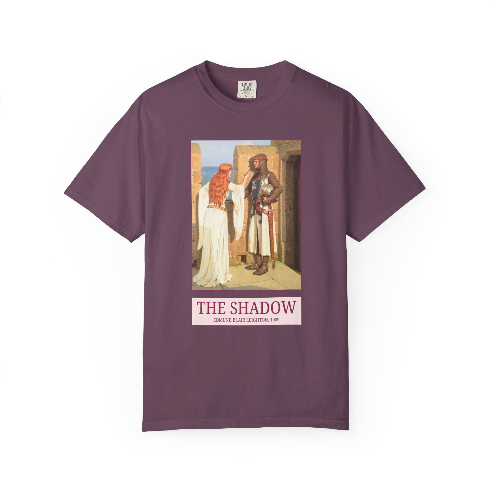 The Shadow by Edmund Blair Leighton, Famous Painting, Greek Mythology, 19th Century English Painter, Pre - Raphaelite Medieval Art History Tee - Opal and June