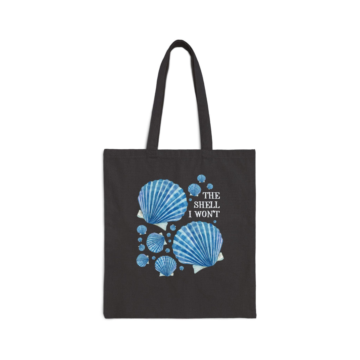 The Shell I Won't: Cute and Funny Seashell Lover Tote Bag for Feminist or Mom Who Loves Equal Rights, Silly Colorful Maximalist Ocean Tote Bag - Opal and June