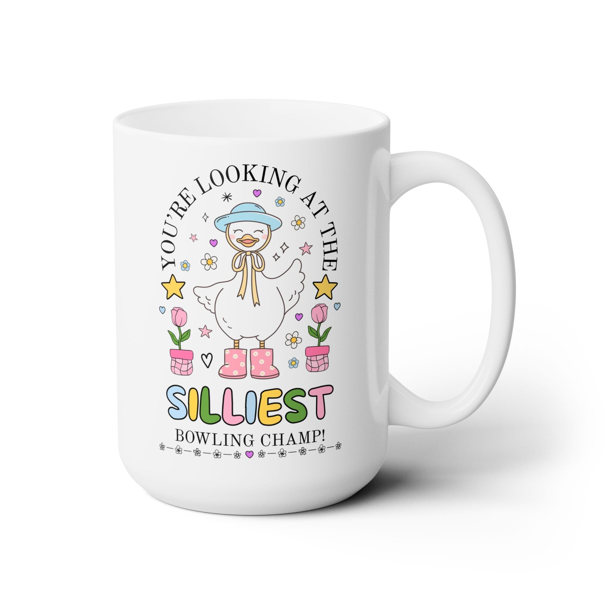 The Silliest Bowling Champ Coffee Mug, 15 Oz Coffee Mug for Friend Who Loves Bowling, Silly Father's Day Gift for Dad Who Loves Bowling - Opal and June