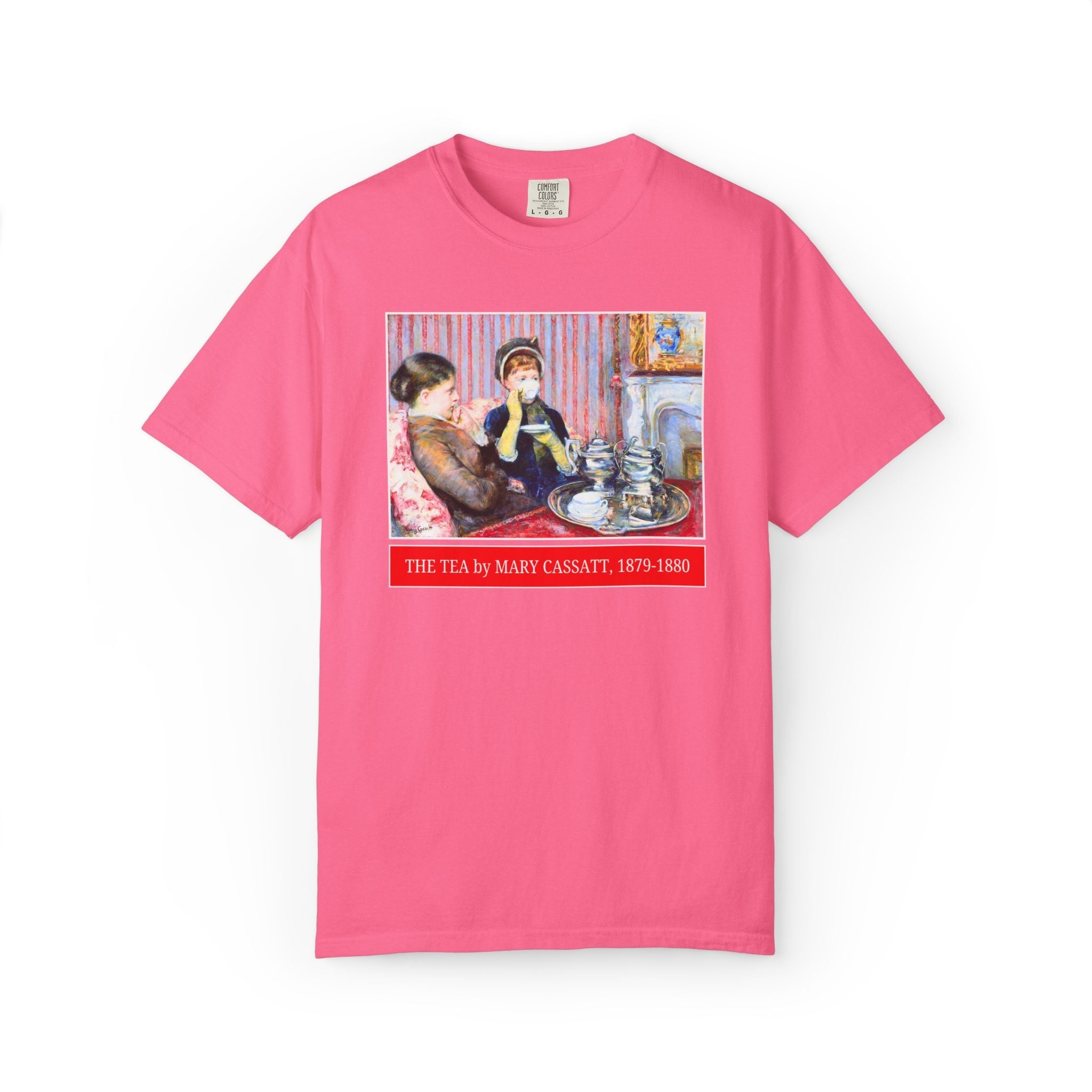 The Tea by Mary Cassatt Art History Lover Tee Shirt: Cute Women's History T-Shirt, Famous Painting by American Female Impressionist Painter - Opal and June