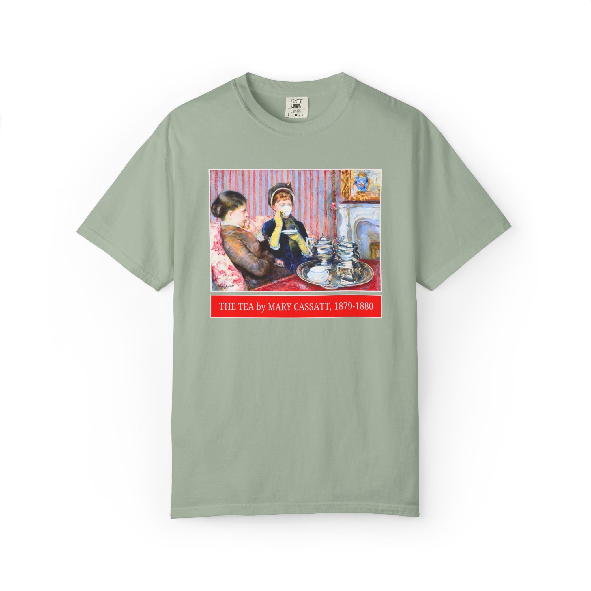 The Tea by Mary Cassatt Art History Lover Tee Shirt: Cute Women's History T-Shirt, Famous Painting by American Female Impressionist Painter - Opal and June