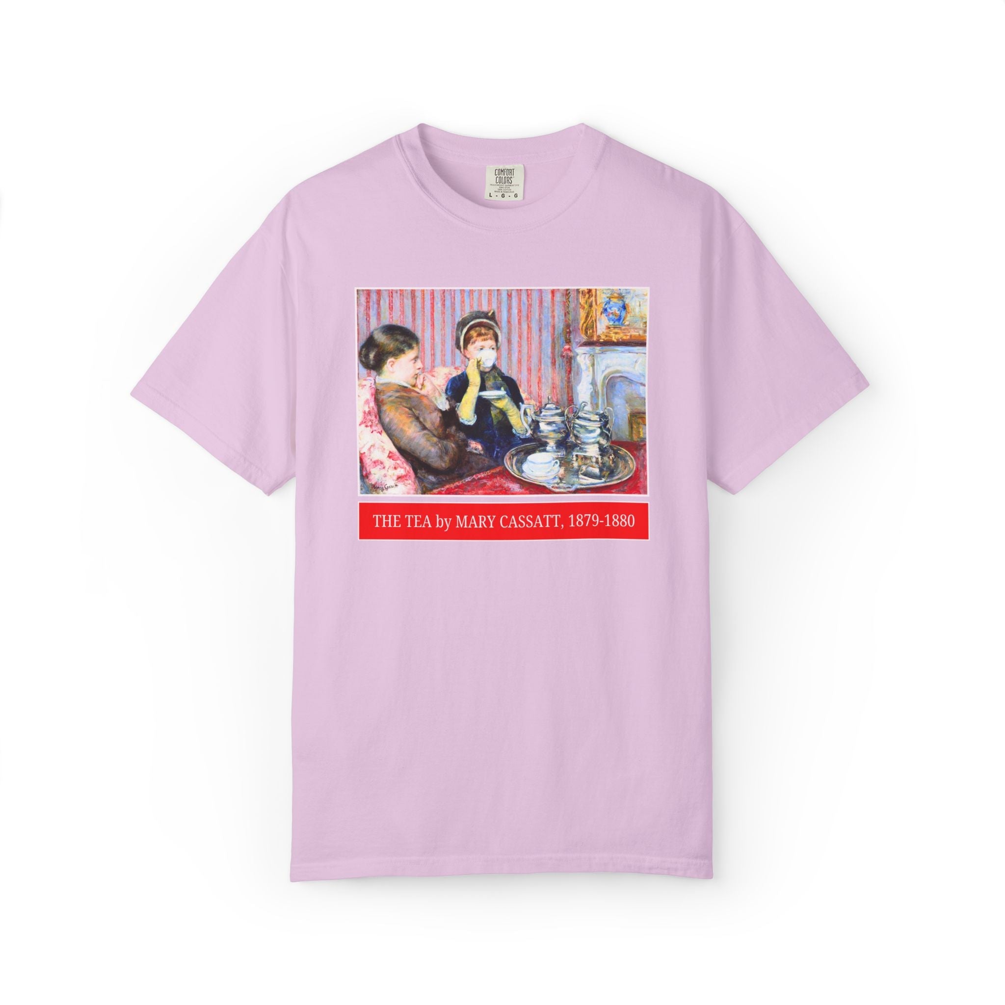 The Tea by Mary Cassatt Art History Lover Tee Shirt: Cute Women's History T-Shirt, Famous Painting by American Female Impressionist Painter - Opal and June