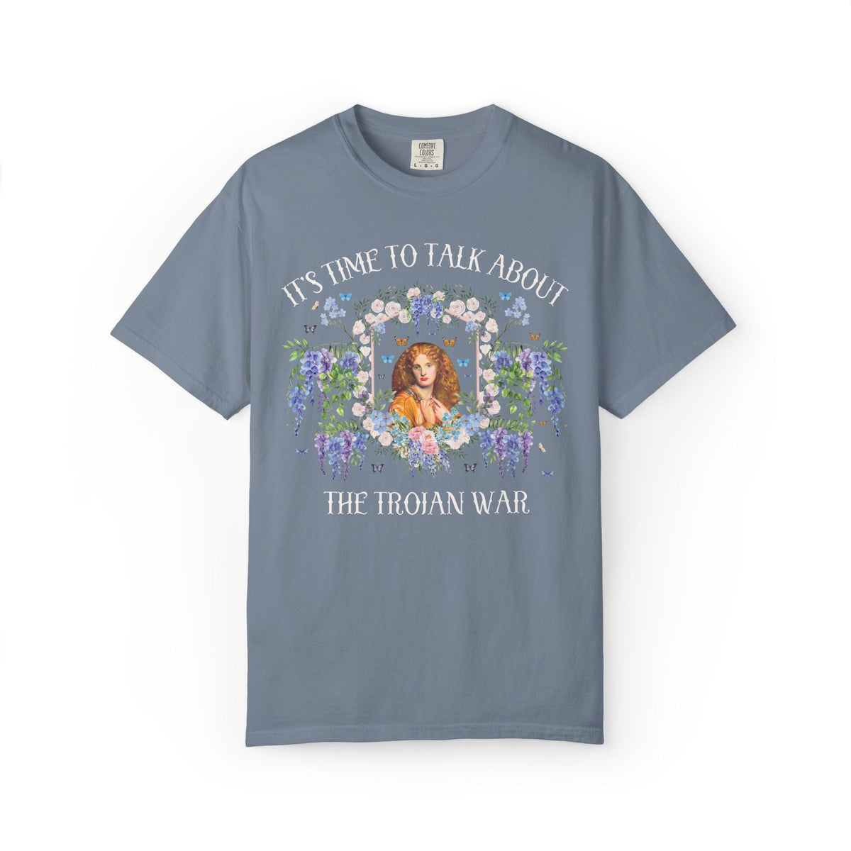 The Trojan War Art History Buff T-Shirt with Famous Painting of Helen of Troy, Colorful Greek Mythology History Lover Gift, Ancient History - Opal and June