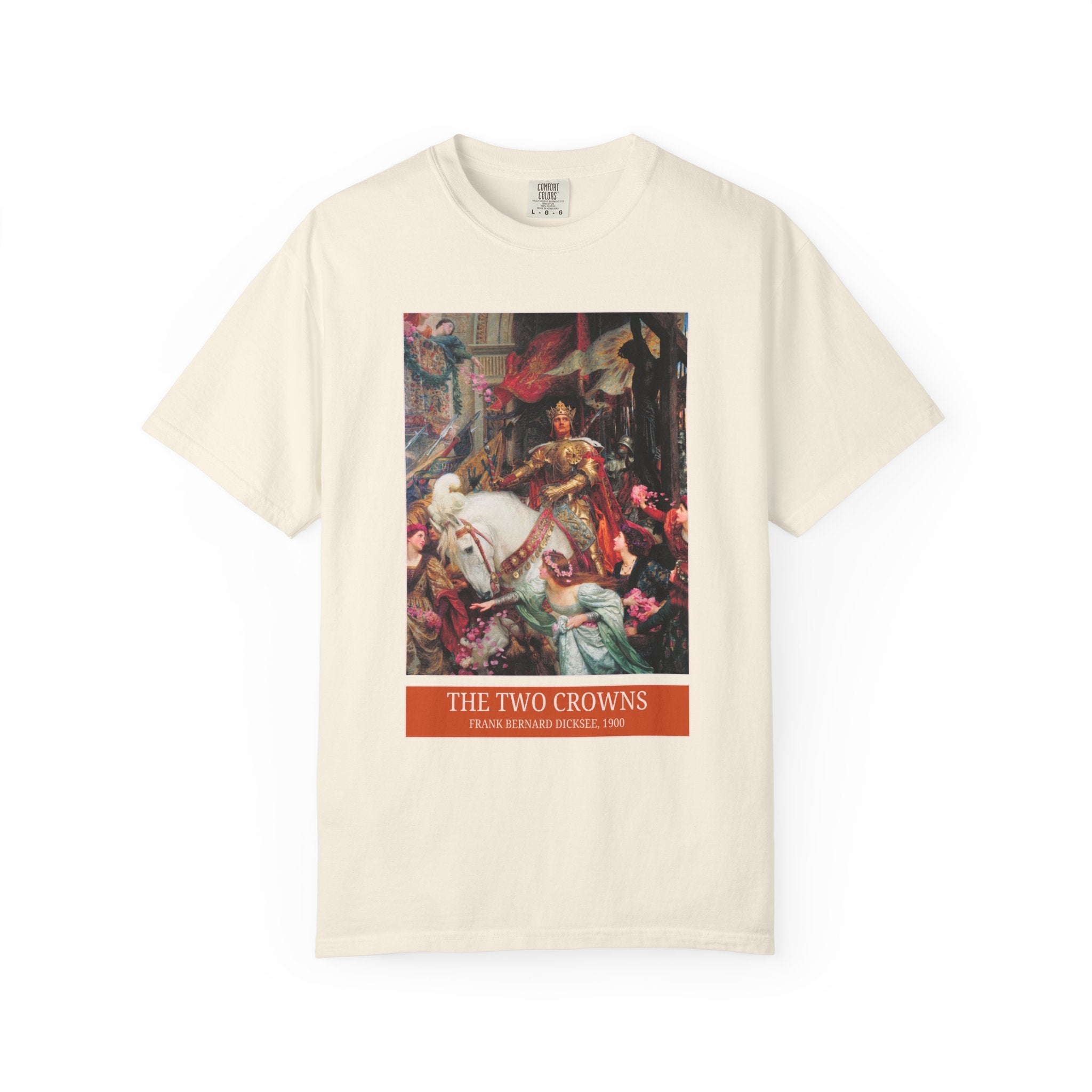 The Two Crowns by Frank Bernard Dicksee, Religious Art History Painting, Medeival Humanities Professor Tee, Famous 19th Century Painting - Opal and June