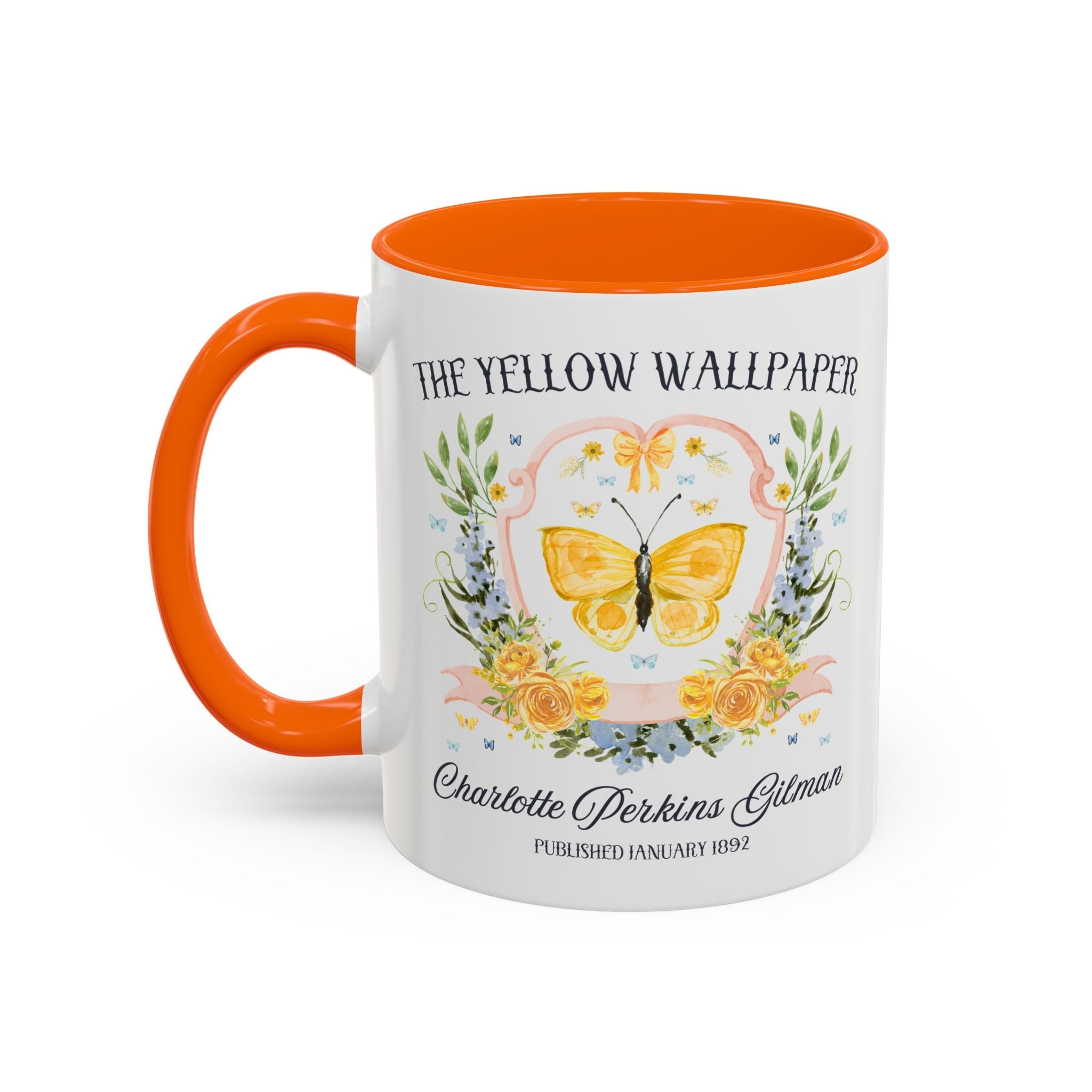 The Yellow Wallpaper by Charlotte Perkins Gilman Coffee Mug, Feminist Bookish 11 Oz Mug for American Literature Professor, 19th Century Short Stories - Opal and June