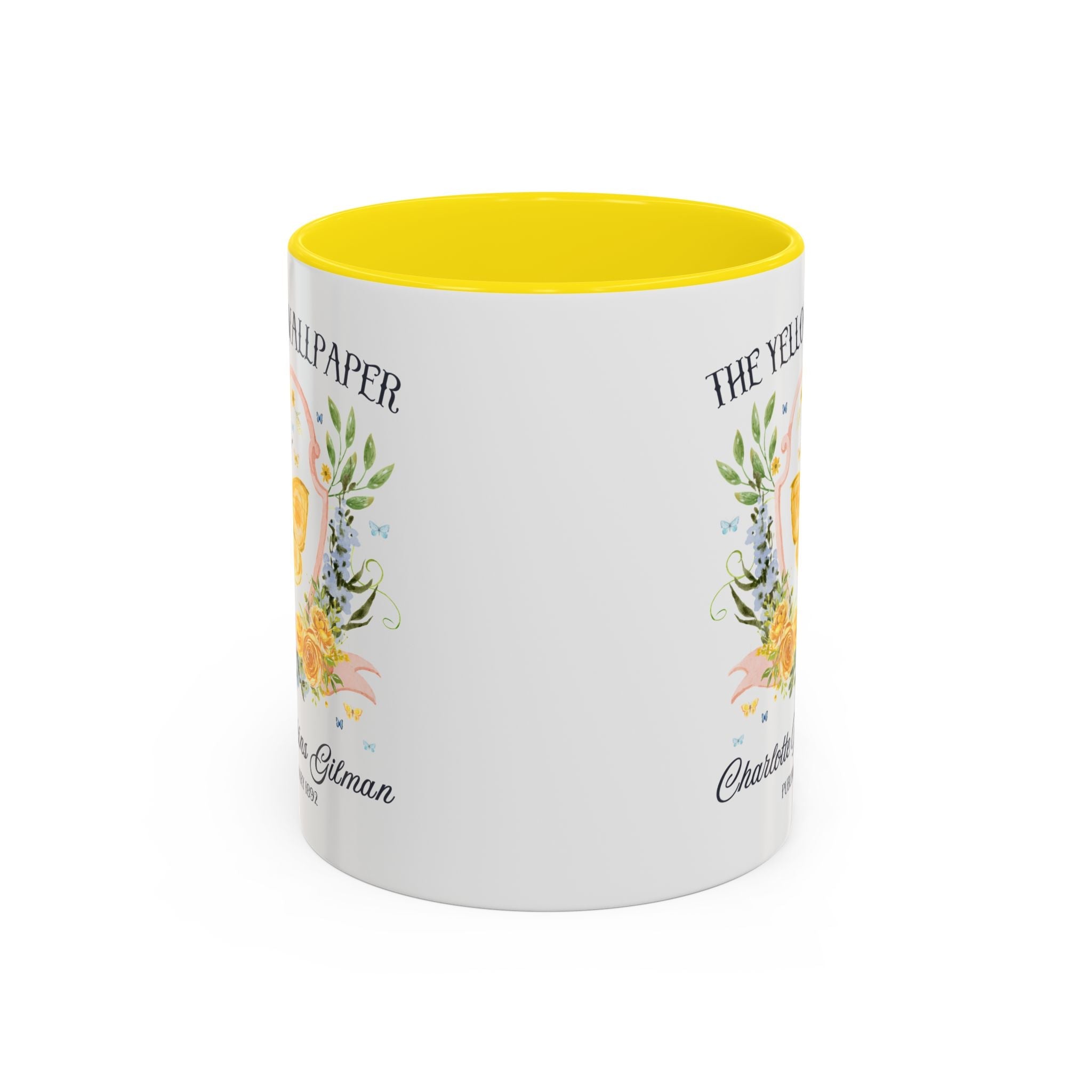 The Yellow Wallpaper by Charlotte Perkins Gilman Coffee Mug, Feminist Bookish 11 Oz Mug for American Literature Professor, 19th Century Short Stories - Opal and June
