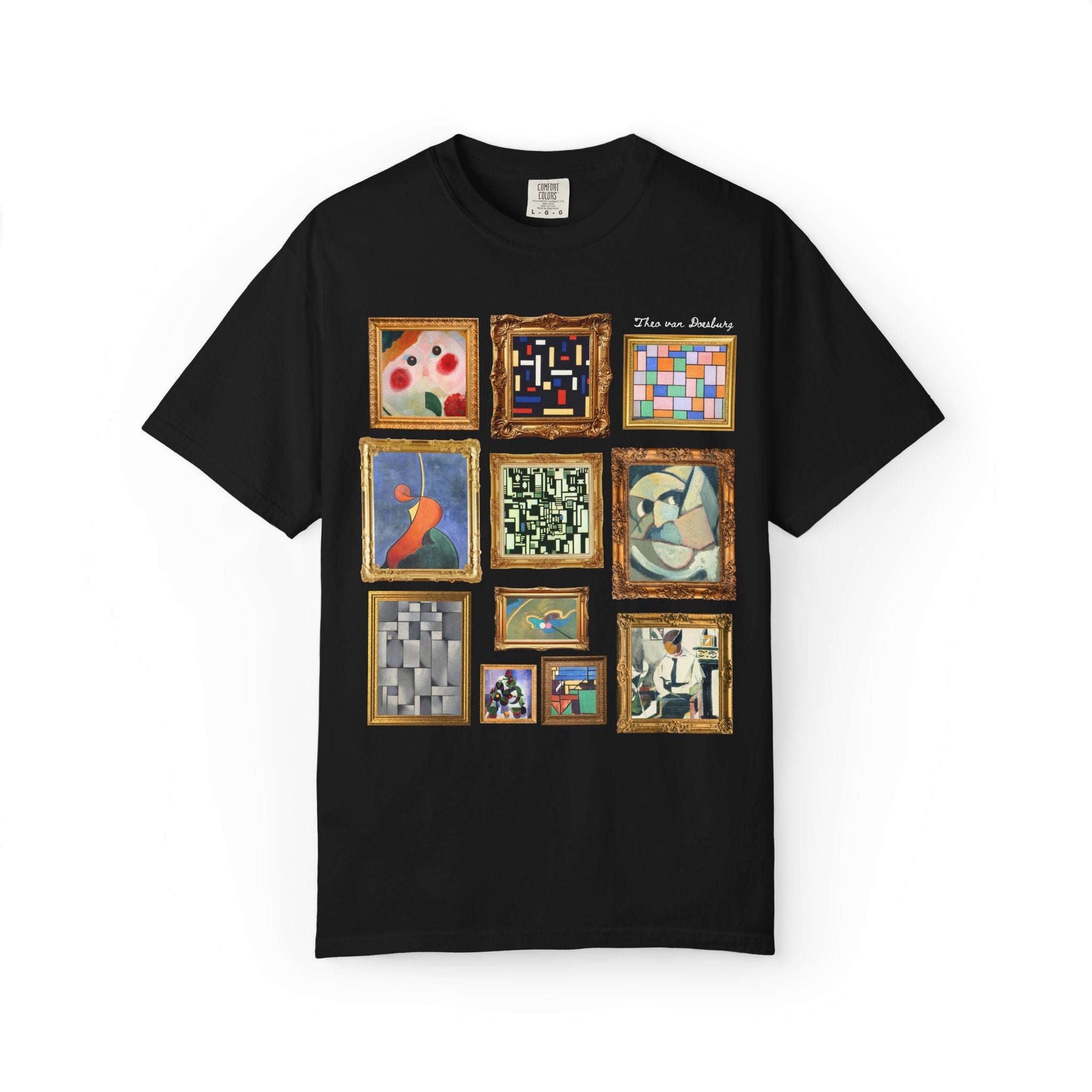 Theo van Doesburg Art History Tee Shirt: Early 1900s European Art History, Elementarism Art Movement, De Stijl Dutch Art History Major Gift - Opal and June
