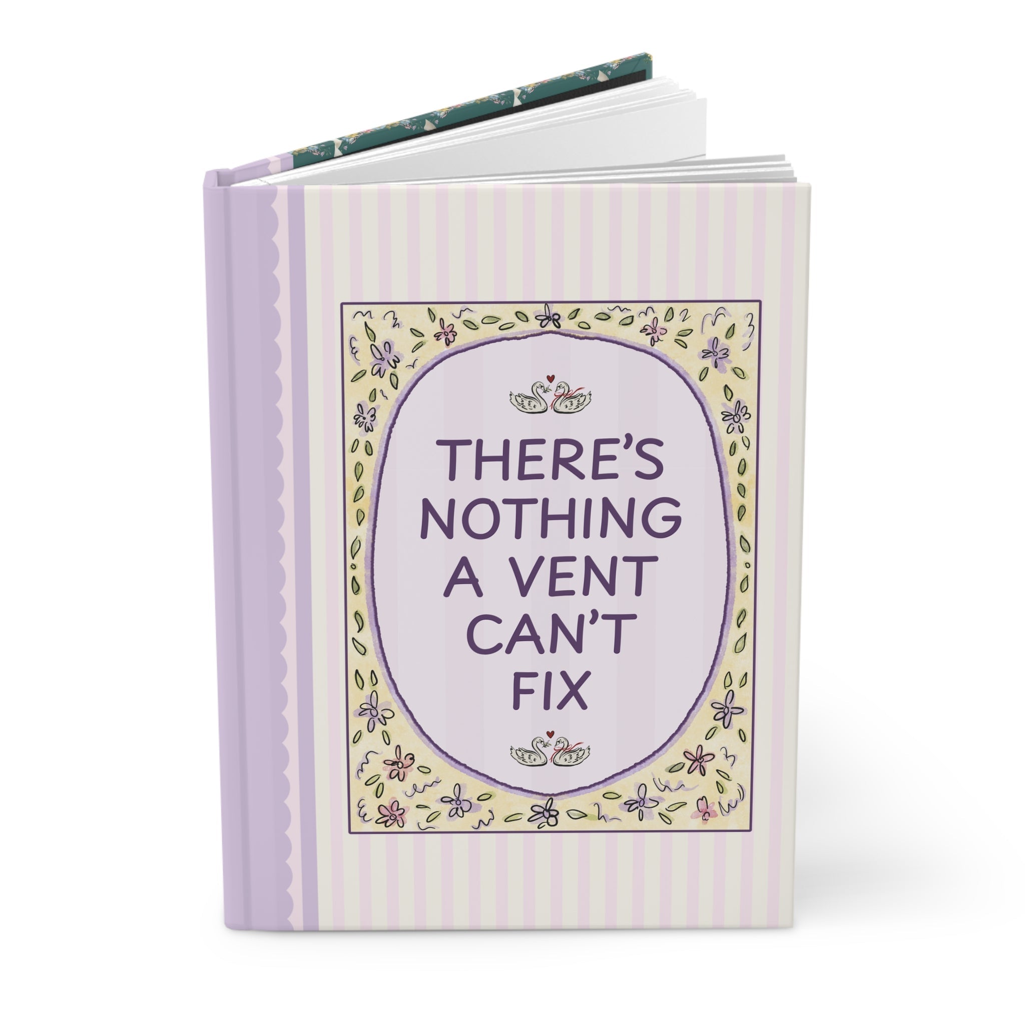 There's Nothing a Vent Can't Fix Hardcover Journal: Colorful Maximalist Diary for Friend Who Loves Naps, Cute Creative Writing Gift - Opal and June