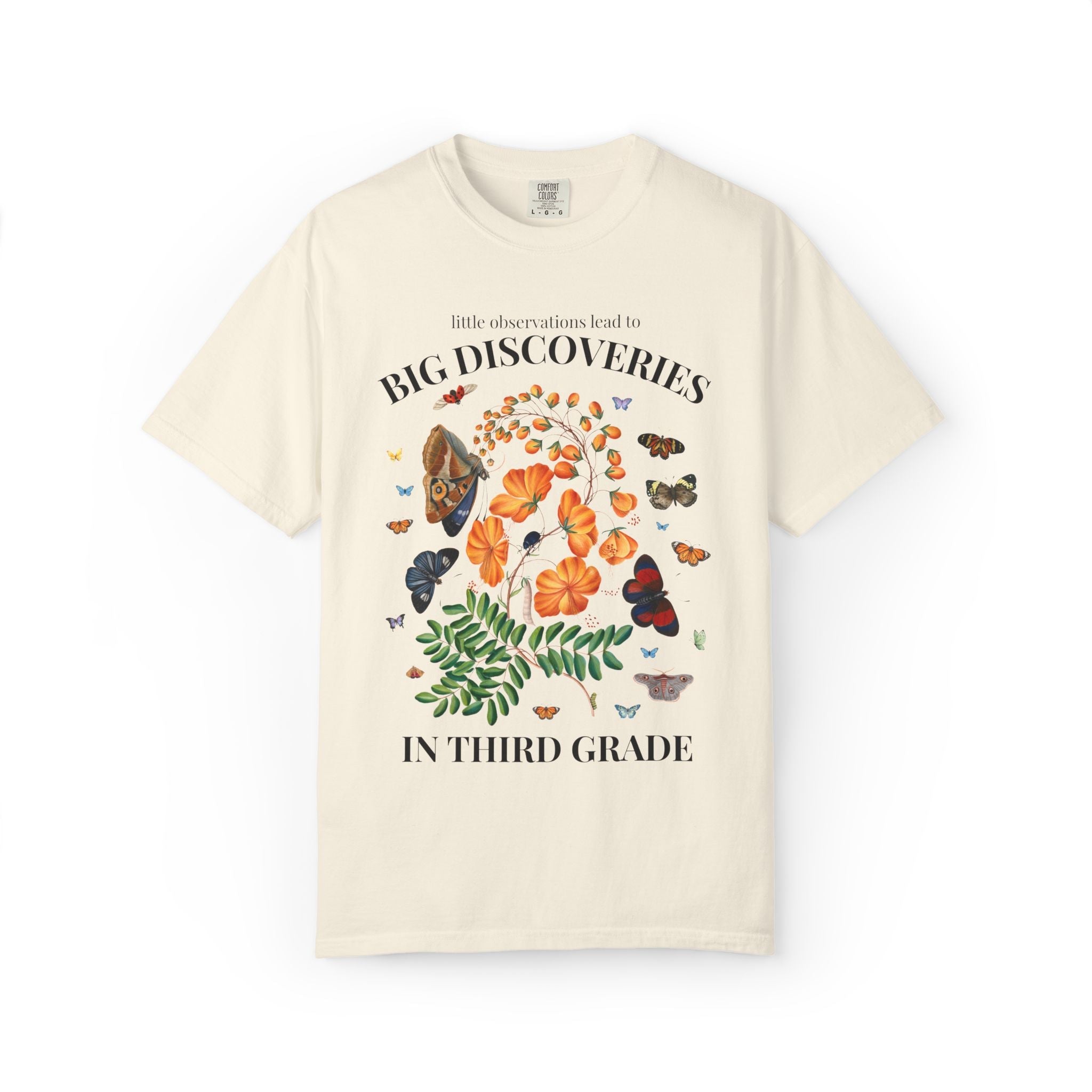 Third Grade: Little Observations Lead to Big Discoveries, Matching Teacher Team T-Shirt for Back to School - Opal and June