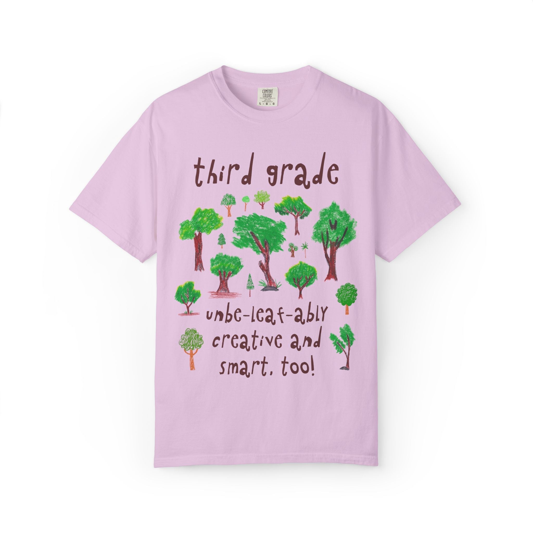 Third Grade Teacher Team Shirt for Nature Lover: Unbe - leaf - ably Creative and Smart! - Opal and June