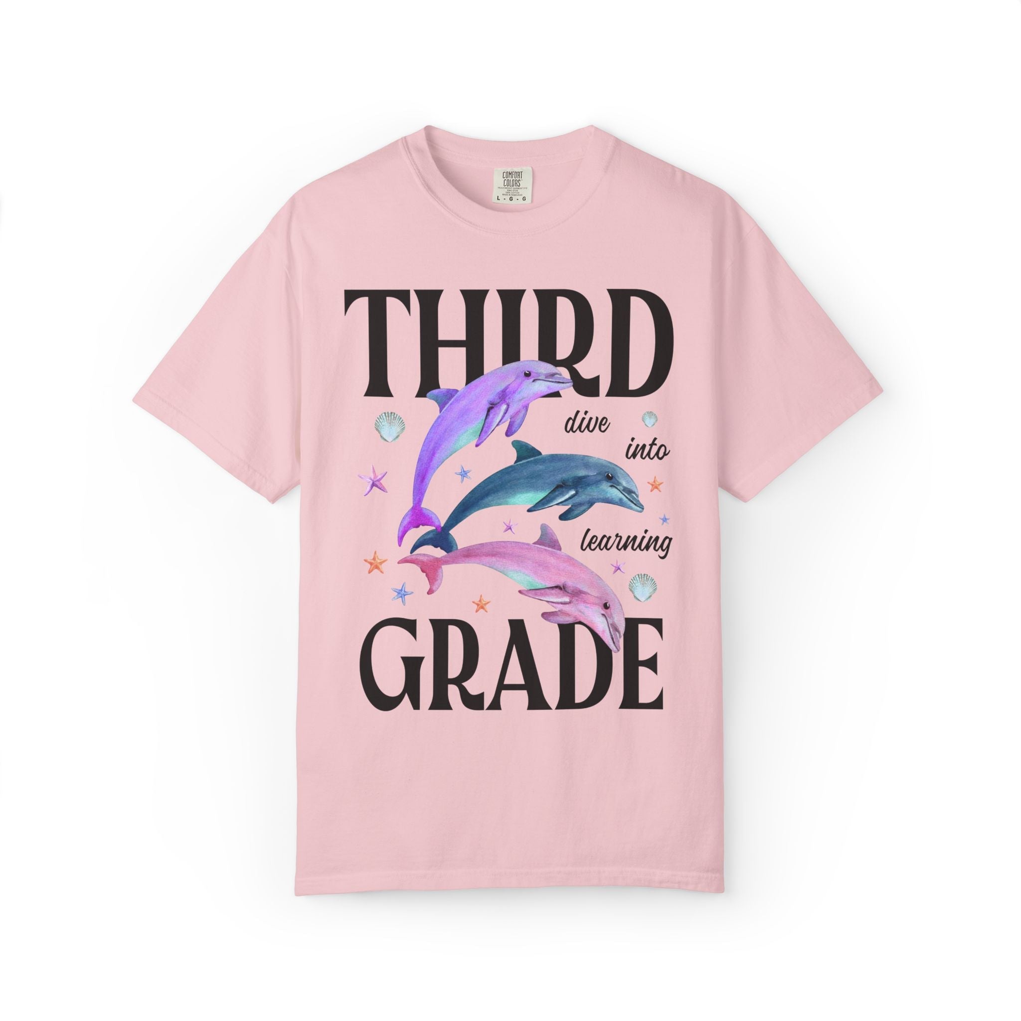 Third Grade Teacher Team Tee Shirt with Dolphins: Dive Into Learning - Opal and June