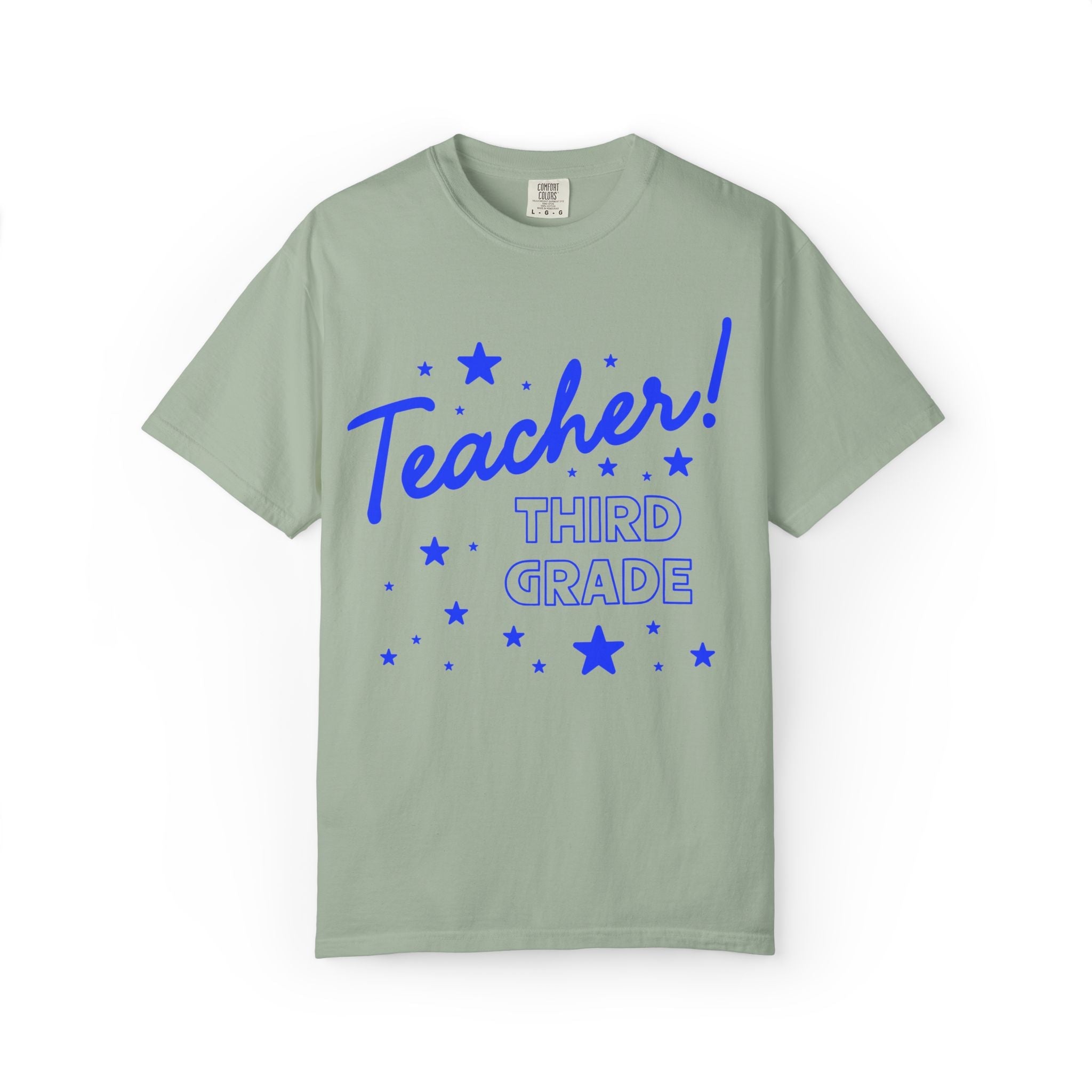 Third Grade Teacher Tee Shirt with Stars - Opal and June