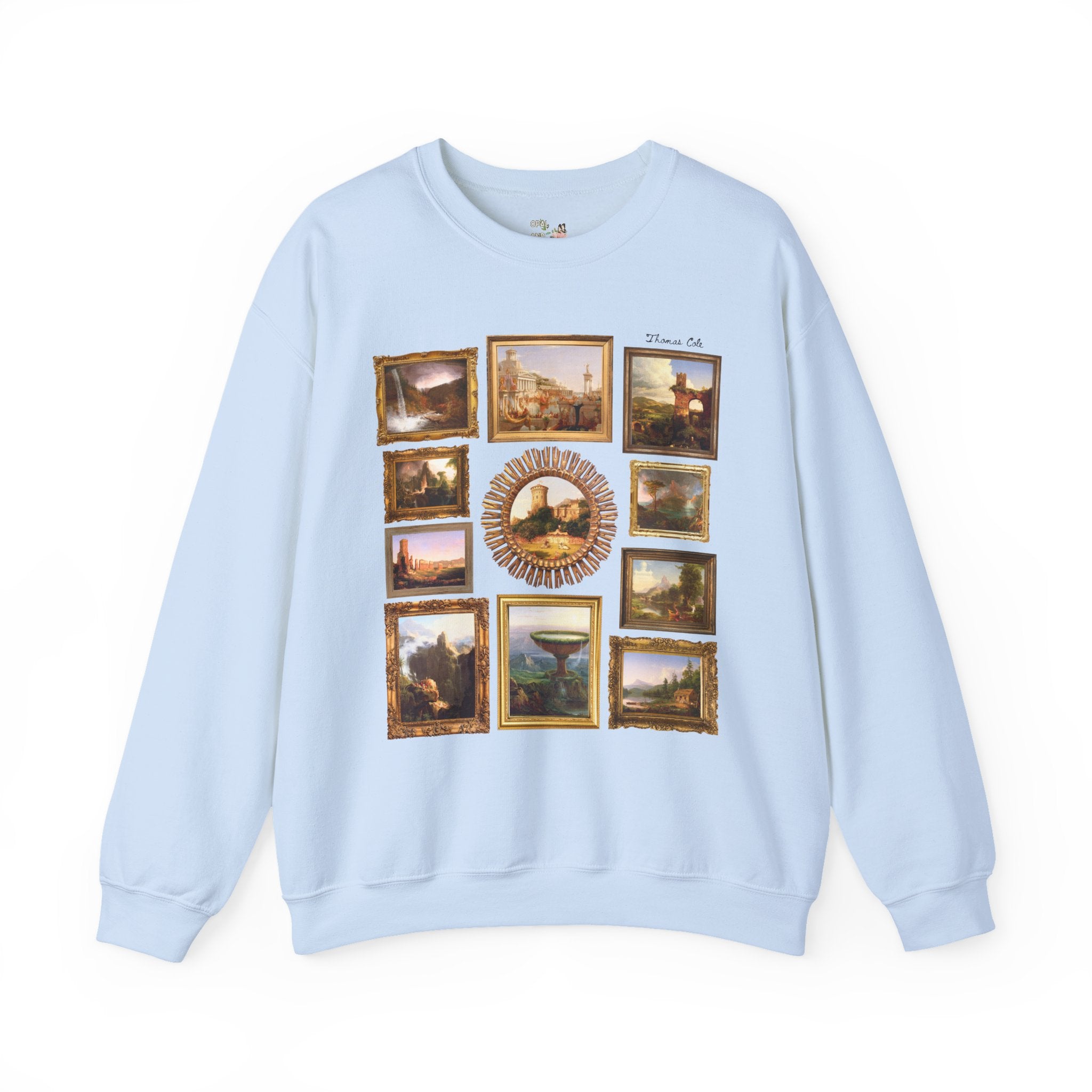 Thomas Cole Art History Sweatshirt: Famous Paintings by 19th Century American Artist, Boho Cottagecore Crewneck with Landscape Paintings - Opal and June