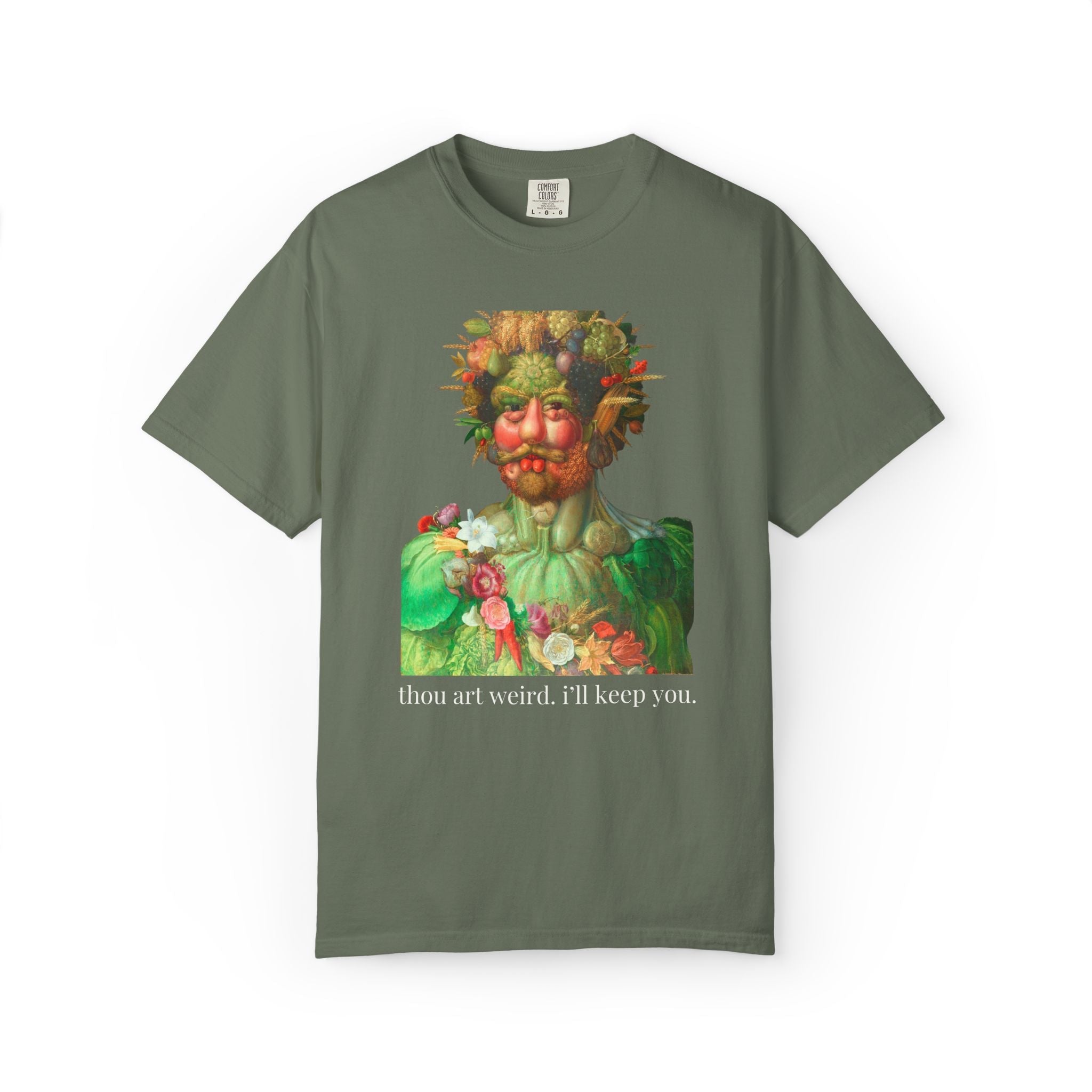 Thou Art Weird, I'll Keep You Art History Tee Shirt: Vertumnus by Giuseppe Arcimboldo, Medieval Art History Buff for Vegetable Lover - Opal and June