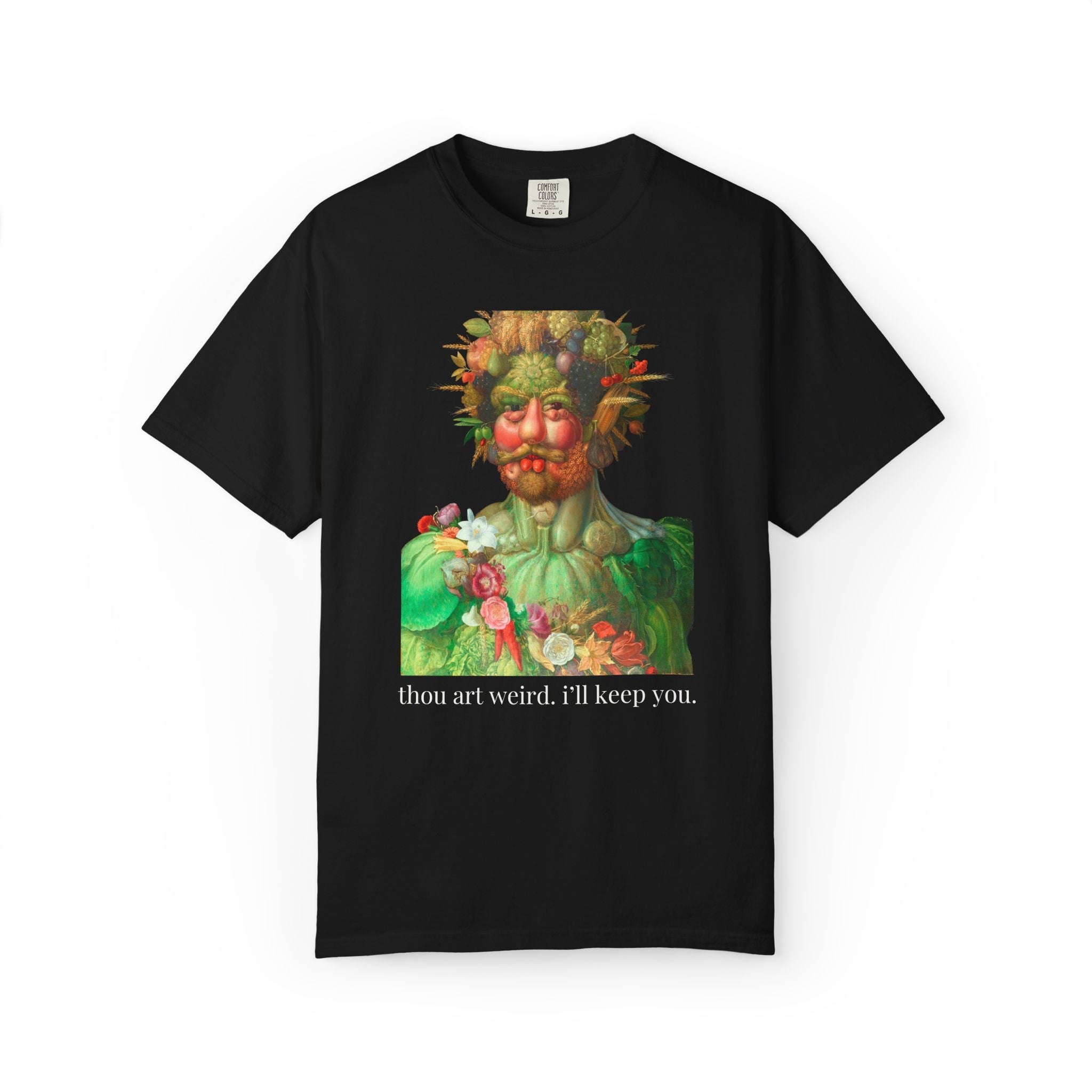 Thou Art Weird, I'll Keep You Art History Tee Shirt: Vertumnus by Giuseppe Arcimboldo, Medieval Art History Buff for Vegetable Lover - Opal and June