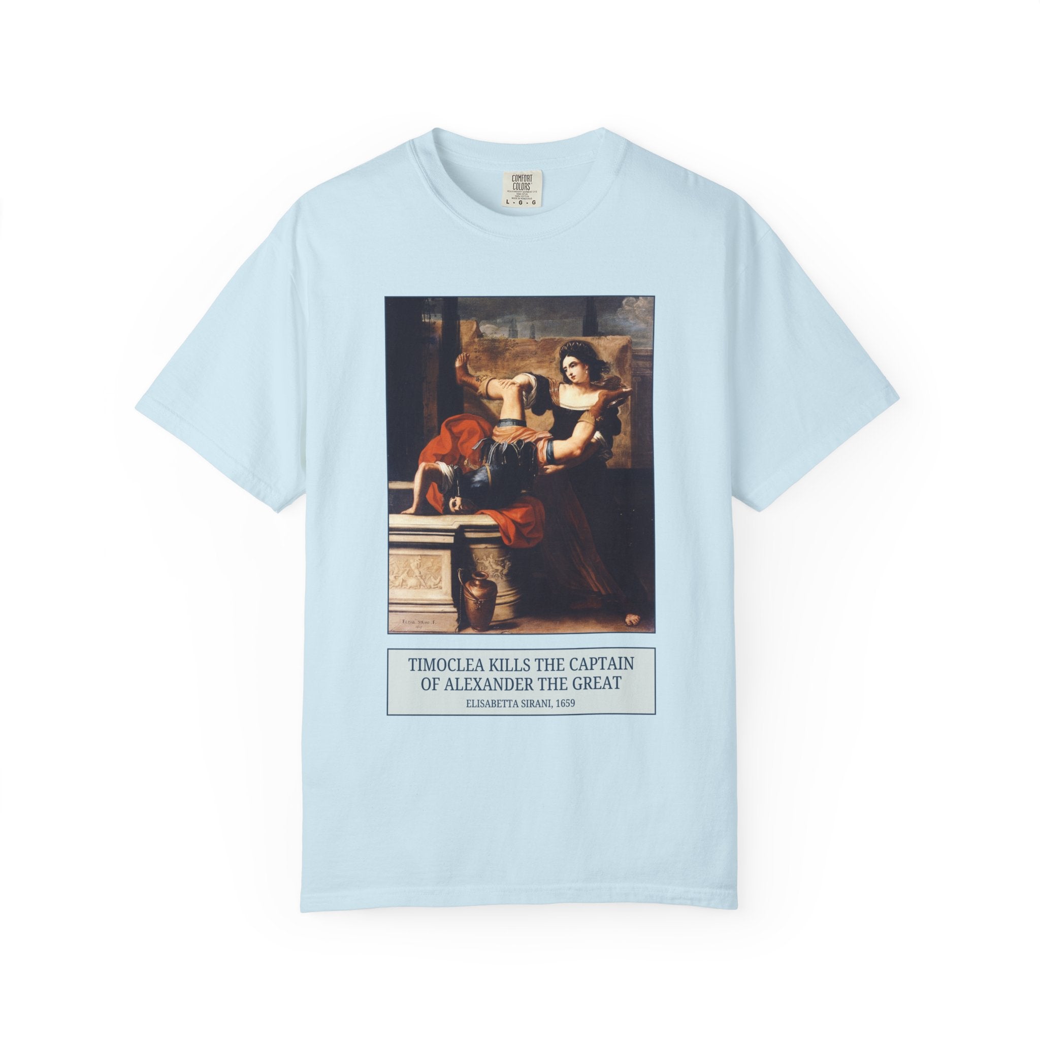 Timoclea and the Captain of Alexander the Great: Famous Feminist Painting by Elisabetta Sirana, 17th Century Italian Art History Lover Tee - Opal and June