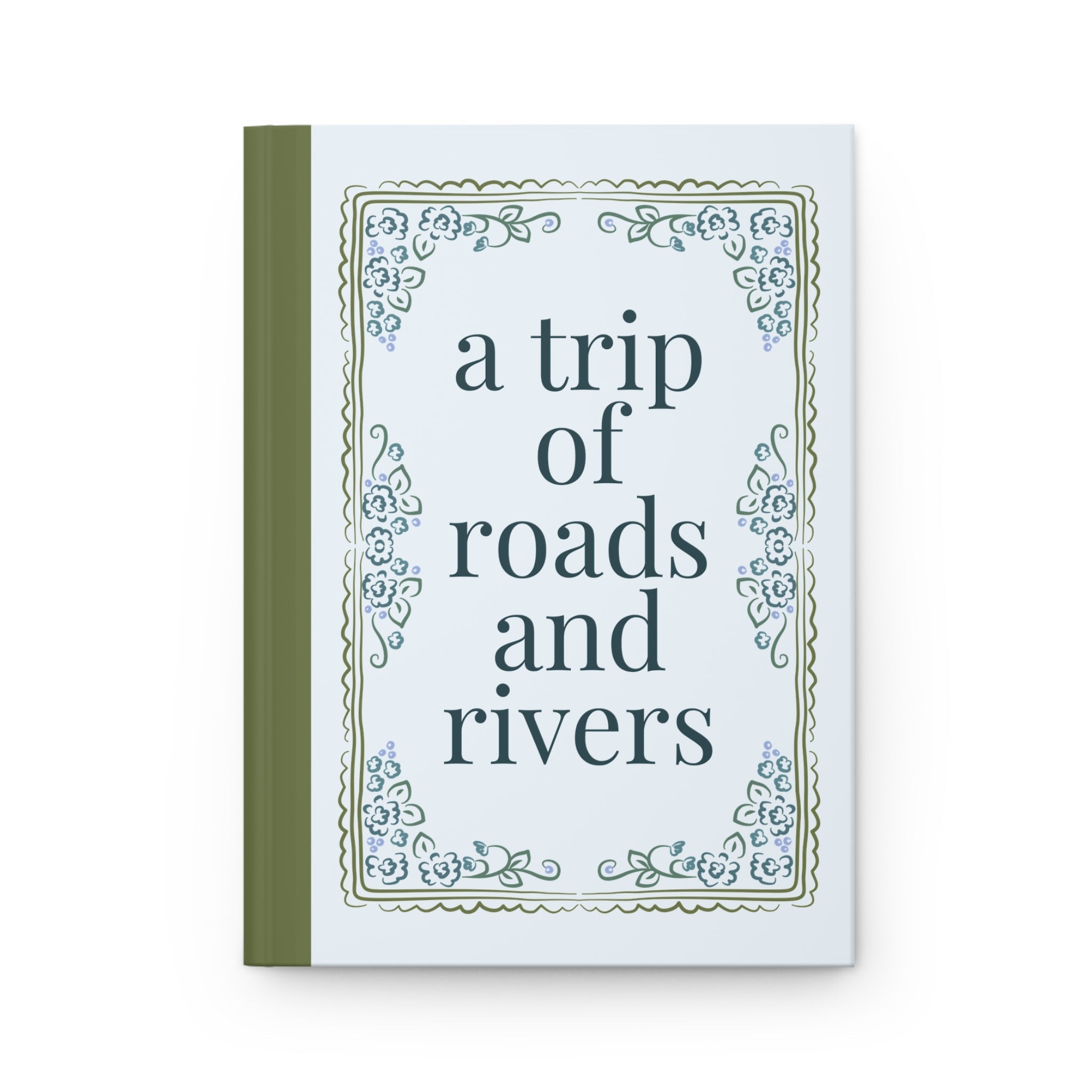 Travel Notebook for Bookworm who Loves Fantasy Romance Books or Romantasy Novels, Cute Floral Toile Journal for Friend, Daughter who Travels - Opal and June