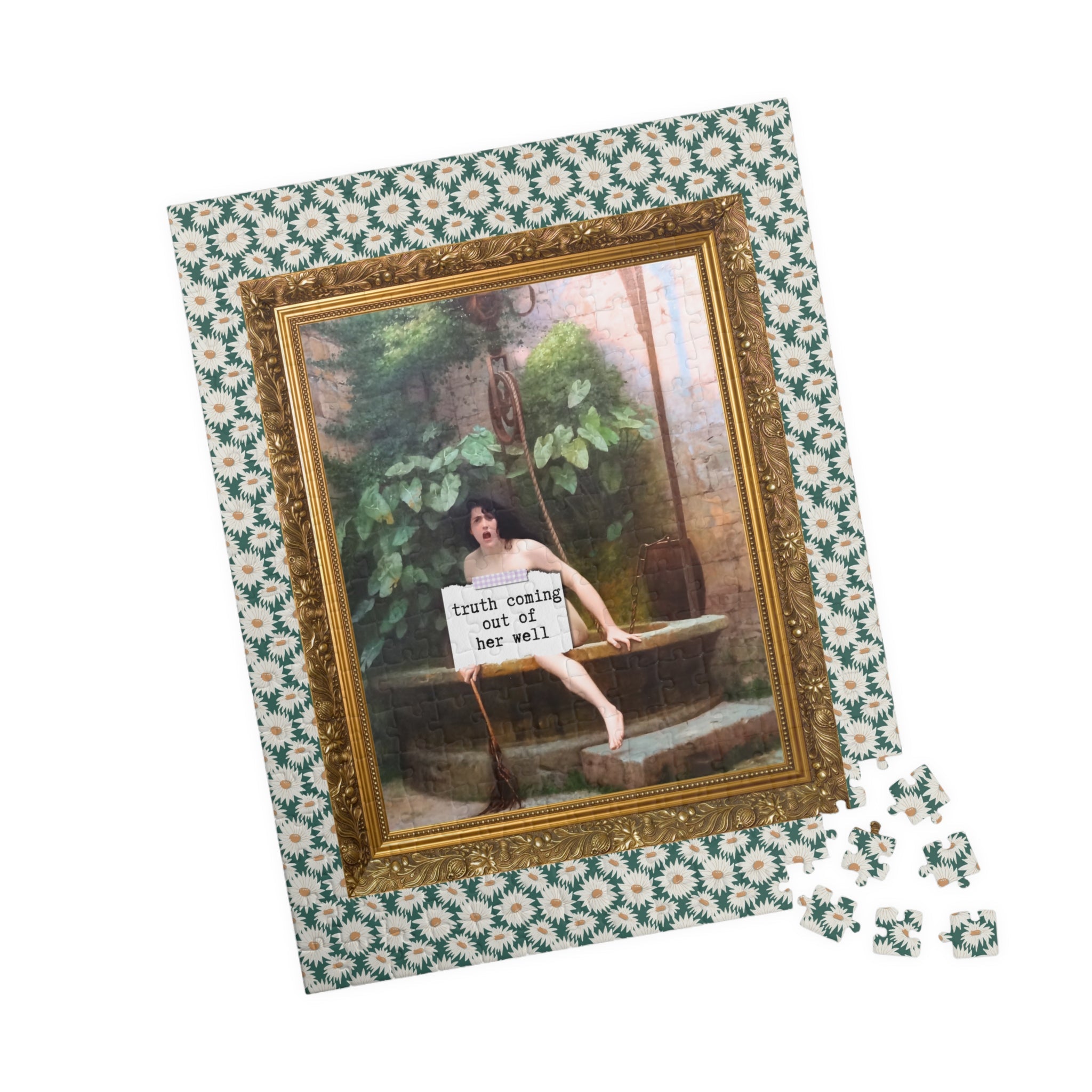 Truth Coming Out of Her Well by Jean - Leon Gerome Puzzle - Opal and June