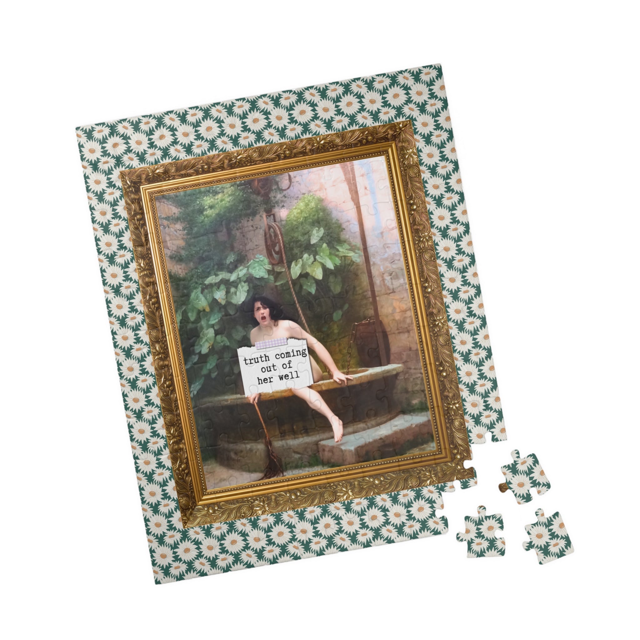 Truth Coming Out of Her Well by Jean - Leon Gerome Puzzle - Opal and June