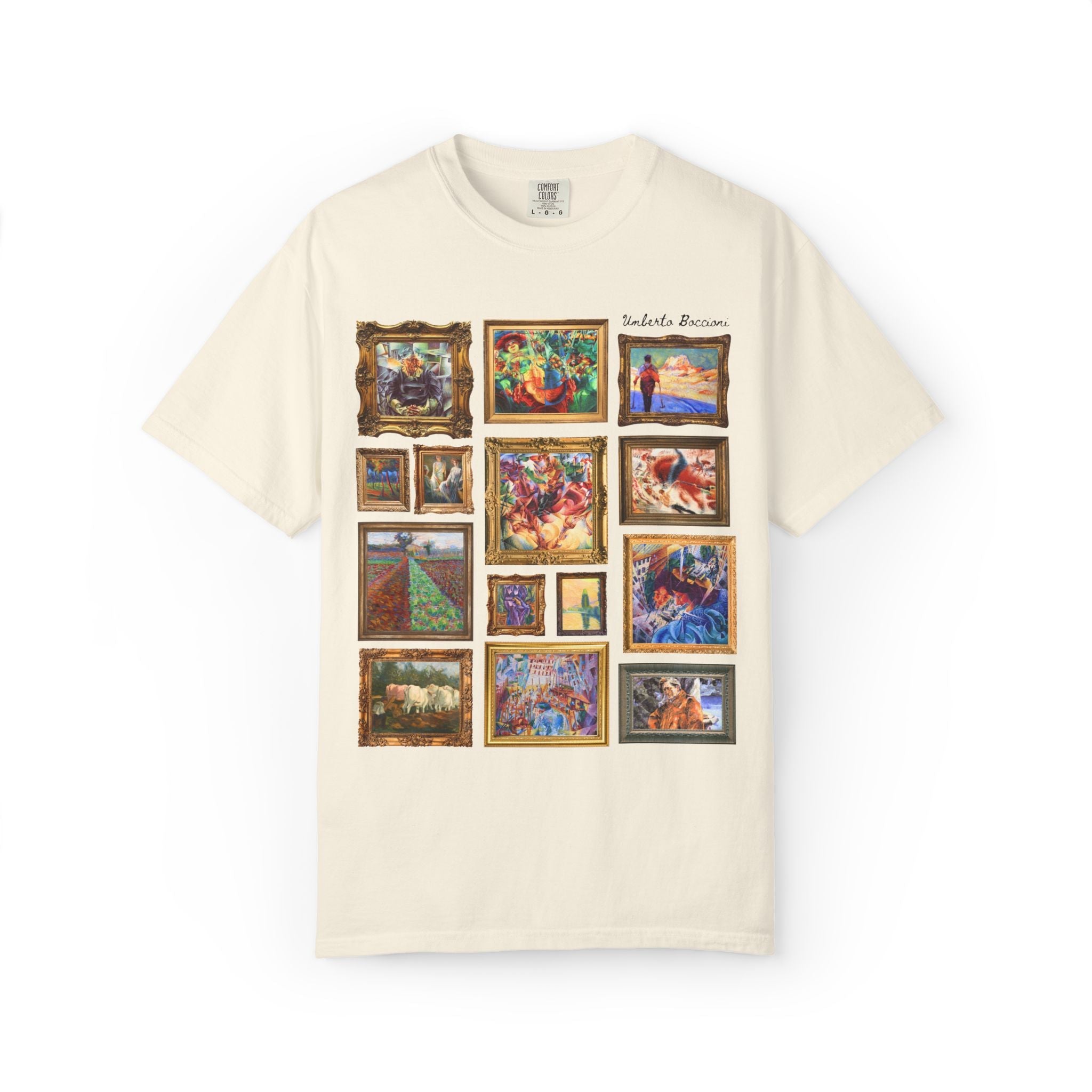 Umberto Boccioni Art History Tee Shirt: Famous Paintings, Italian Art History Futurism Movement, 19th Century and Early 1900s European Art - Opal and June