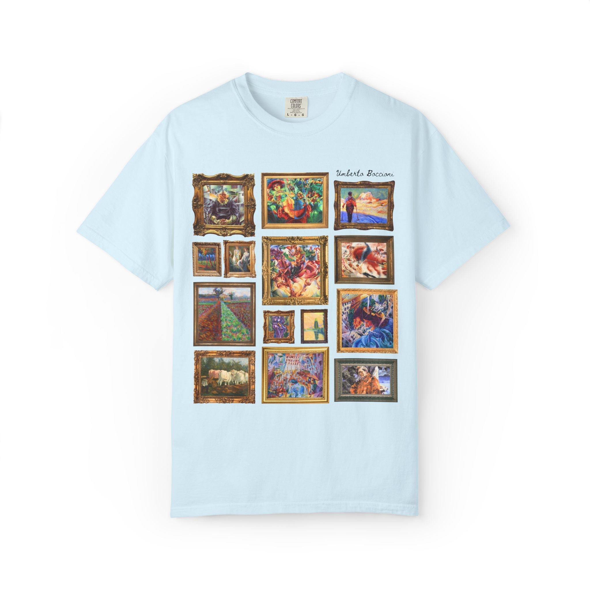Umberto Boccioni Art History Tee Shirt: Famous Paintings, Italian Art History Futurism Movement, 19th Century and Early 1900s European Art - Opal and June
