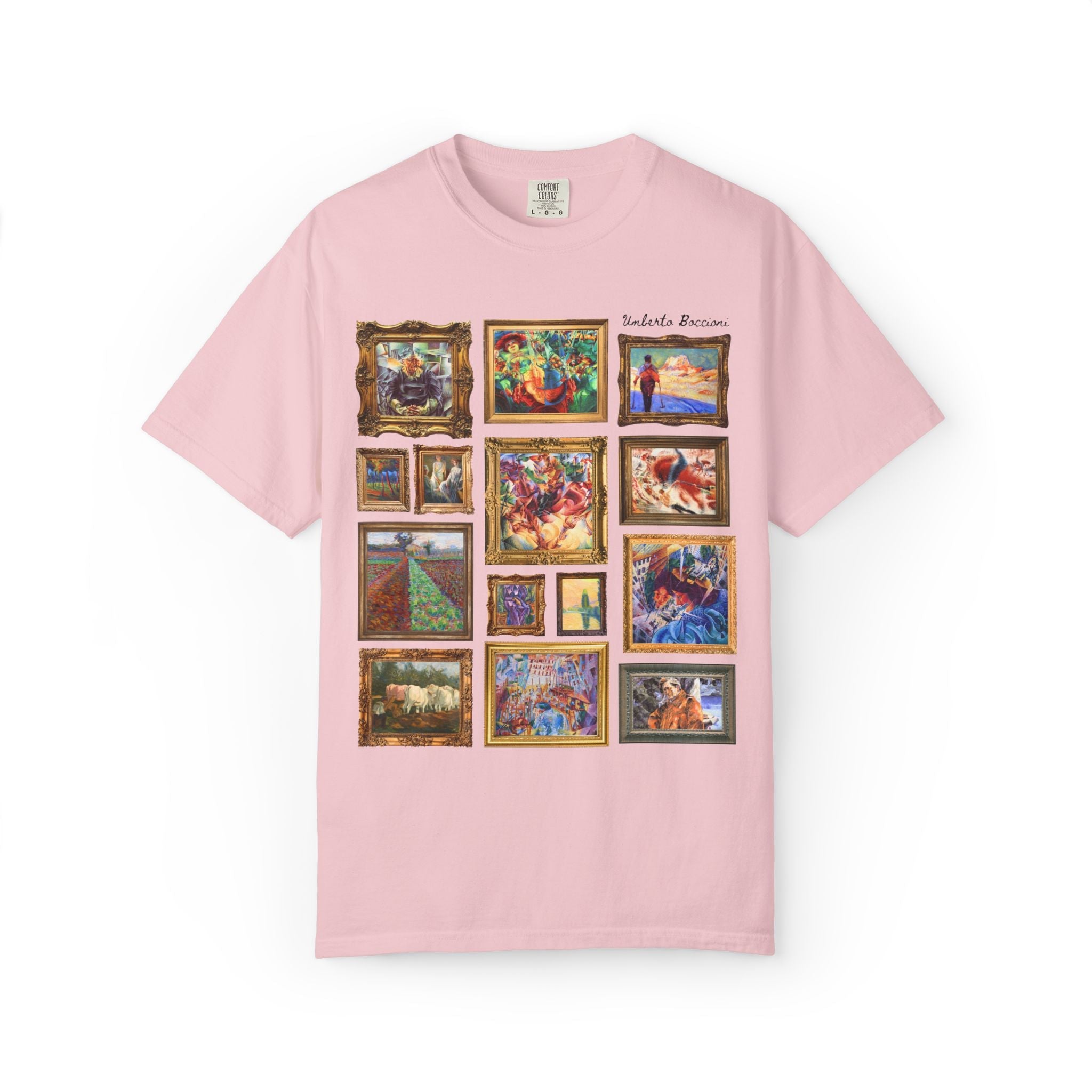 Umberto Boccioni Art History Tee Shirt: Famous Paintings, Italian Art History Futurism Movement, 19th Century and Early 1900s European Art - Opal and June