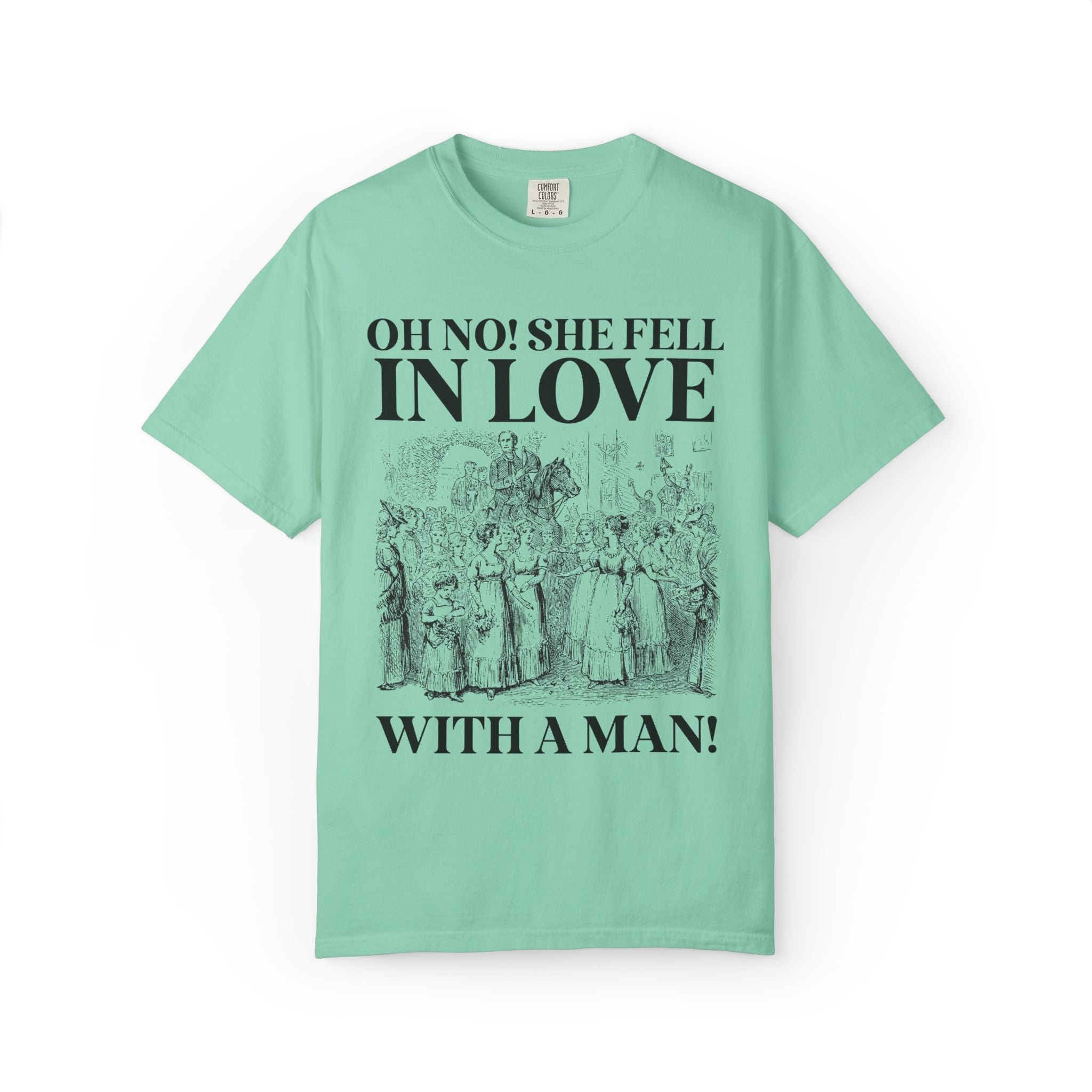 Unhinged Bachelorette Party Tee Shirt with Tee for Husband: I Fell in Love with a Man, Silly and Chaotic Bridal Party Tee, Wedding Weekend - Opal and June