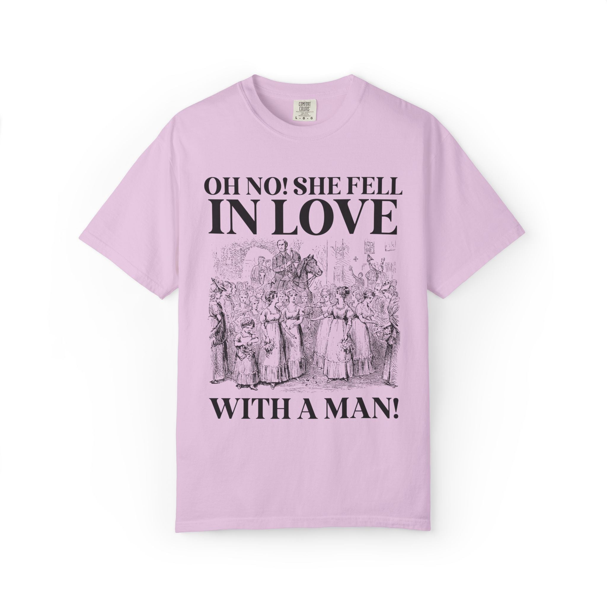 Unhinged Bachelorette Party Tee Shirt with Tee for Husband: I Fell in Love with a Man, Silly and Chaotic Bridal Party Tee, Wedding Weekend - Opal and June