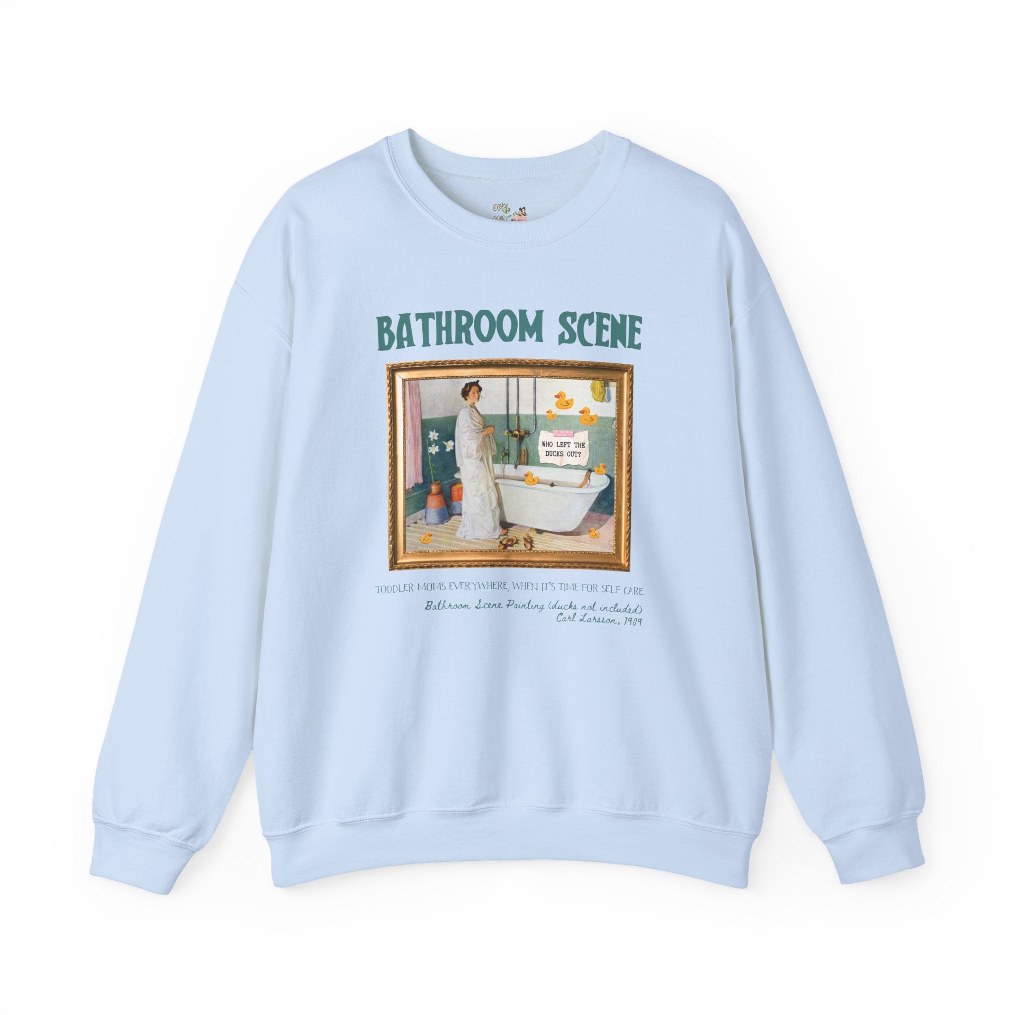 Unhinged Mama Sweatshirt with Funny Saying, Silly Toddler Mom Shirt for Mom of Toddlers or Twins, Carl Larsson Art History Shirt for New Mom - Opal and June