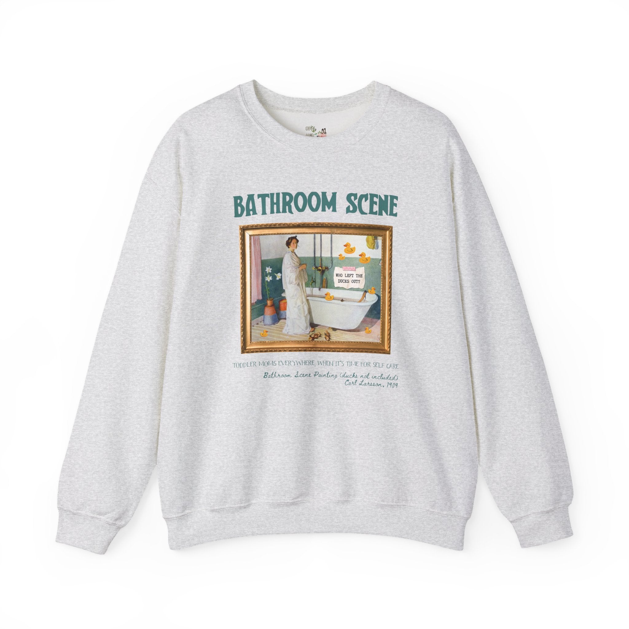 Unhinged Mama Sweatshirt with Funny Saying, Silly Toddler Mom Shirt for Mom of Toddlers or Twins, Carl Larsson Art History Shirt for New Mom - Opal and June