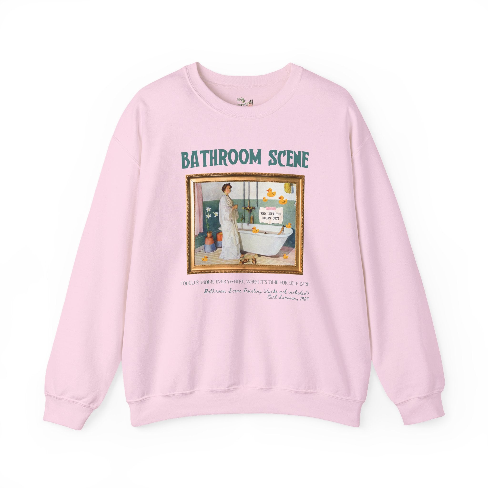 Unhinged Mama Sweatshirt with Funny Saying, Silly Toddler Mom Shirt for Mom of Toddlers or Twins, Carl Larsson Art History Shirt for New Mom - Opal and June