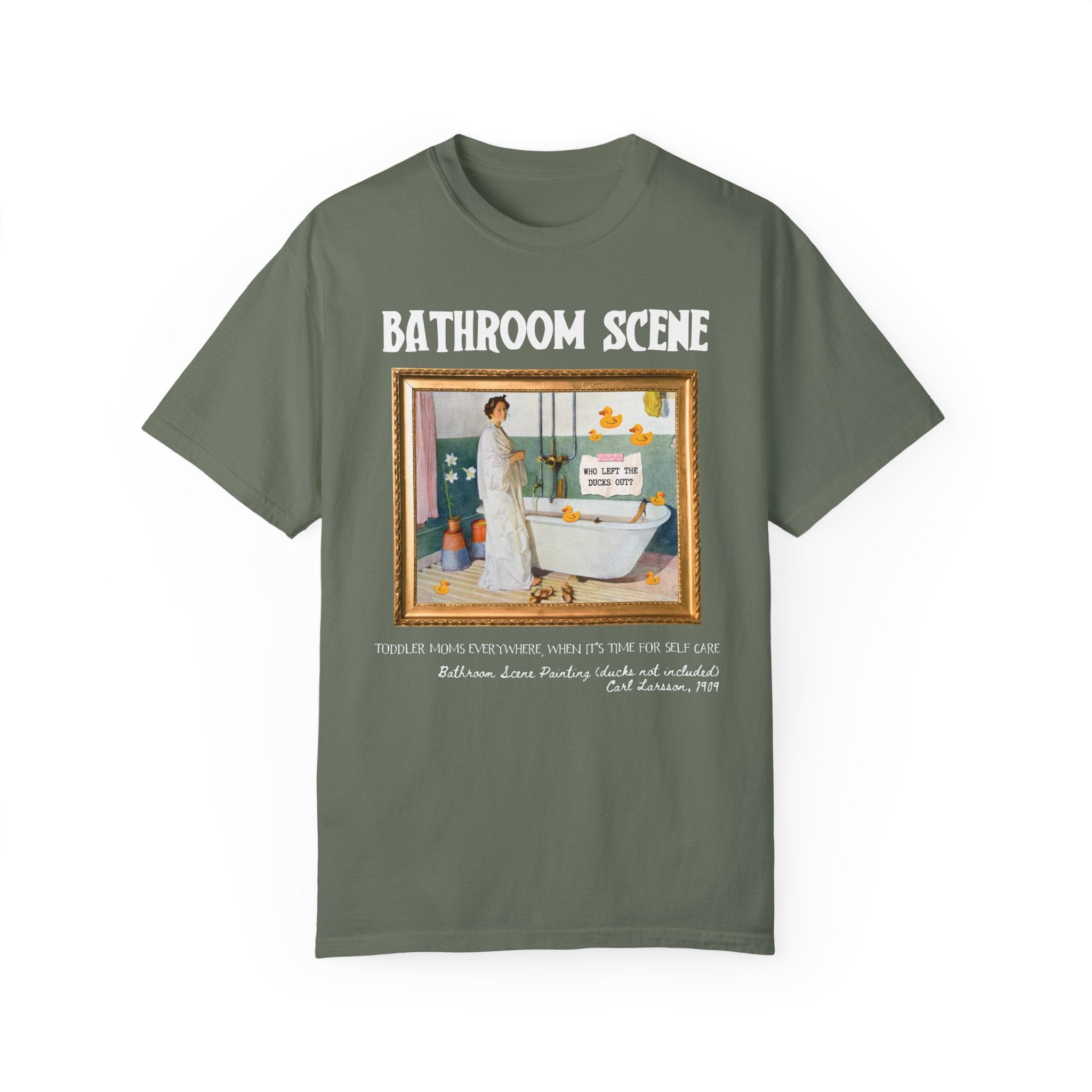 Unhinged Mama Tee Shirt with Funny Saying, Silly Toddler Mom T-Shirt for Mom of Toddlers or Twins, Carl Larsson Art History Tee for New Mom - Opal and June