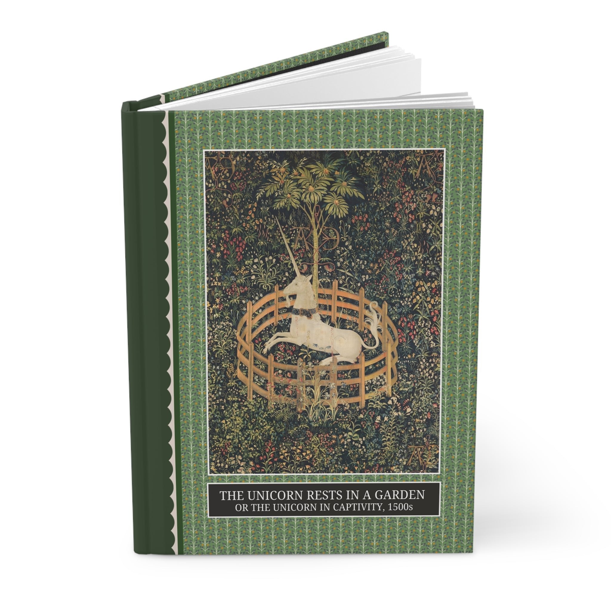 Unicorn Rests in a Garden Notebook - Opal and June