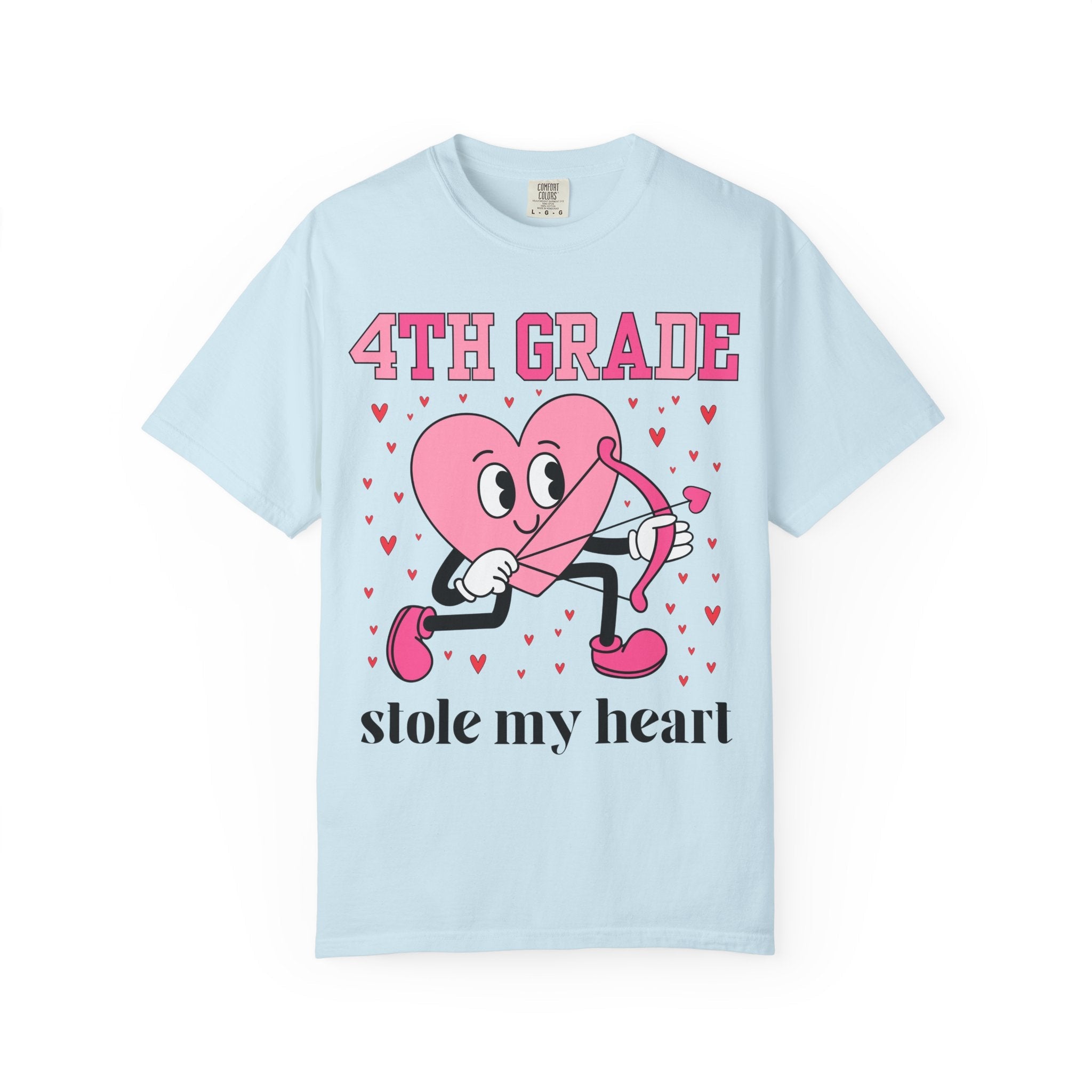 Valentine's Day Teacher Tee Shirt for Elementary School Teachers, Cute Middle School Math Teacher T-Shirt with Hearts, Science Teacher - Opal and June