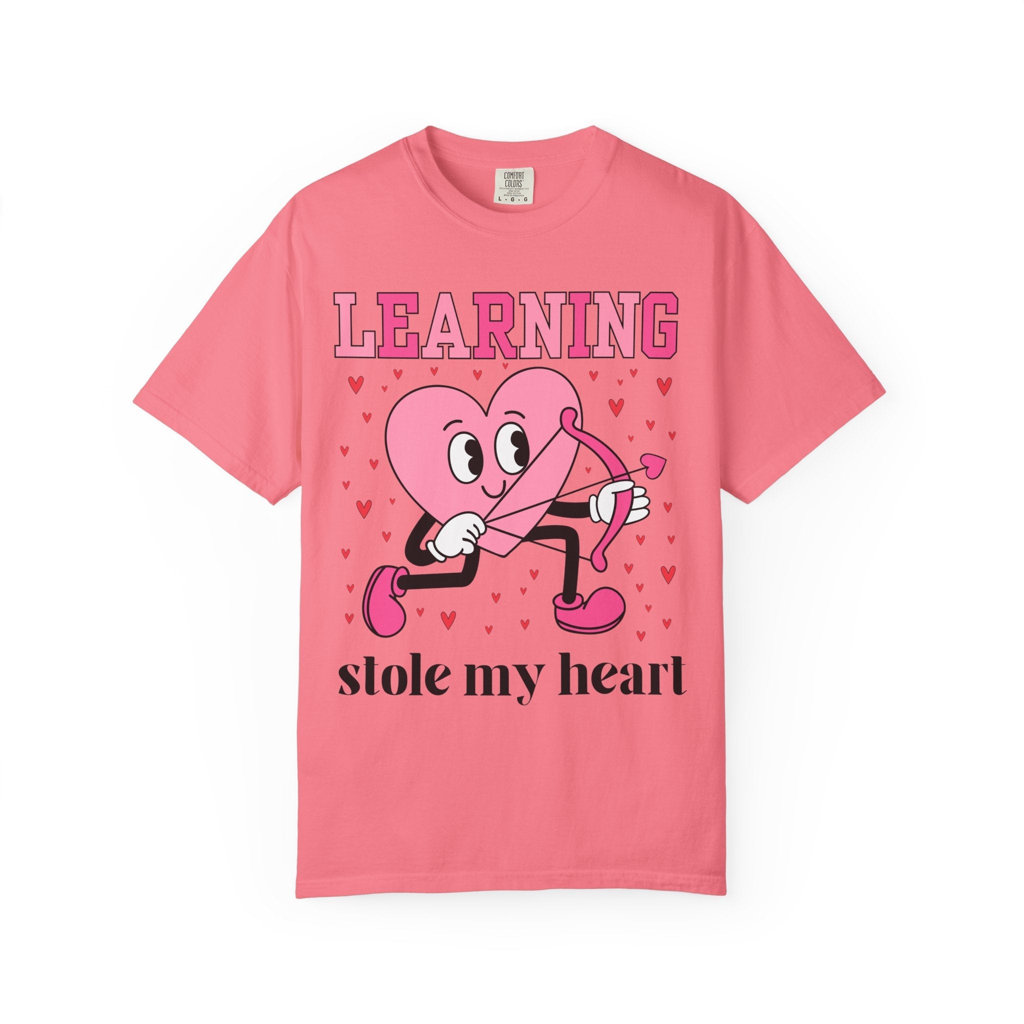 Valentine's Day Teacher Tee Shirt for Elementary School Teachers, Cute Middle School Math Teacher T-Shirt with Hearts, Science Teacher - Opal and June