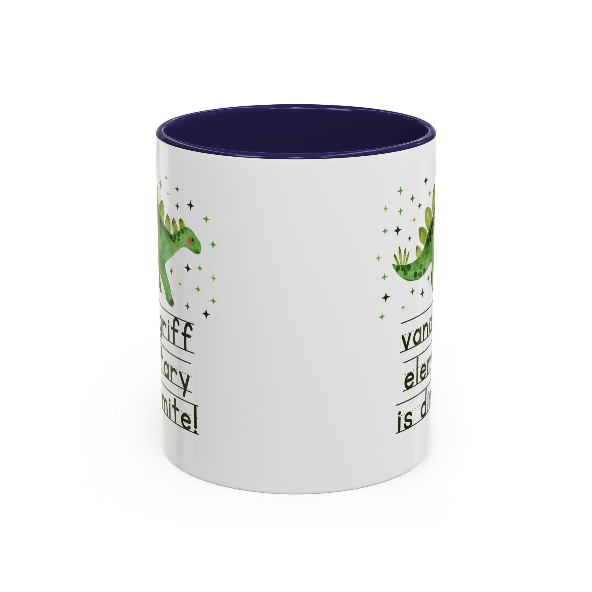 Vandergriff Elementary is Dino - mite! | FPS + Opal and June 11 Oz Coffee Mug, Fayetteville Public Schools - Opal and June