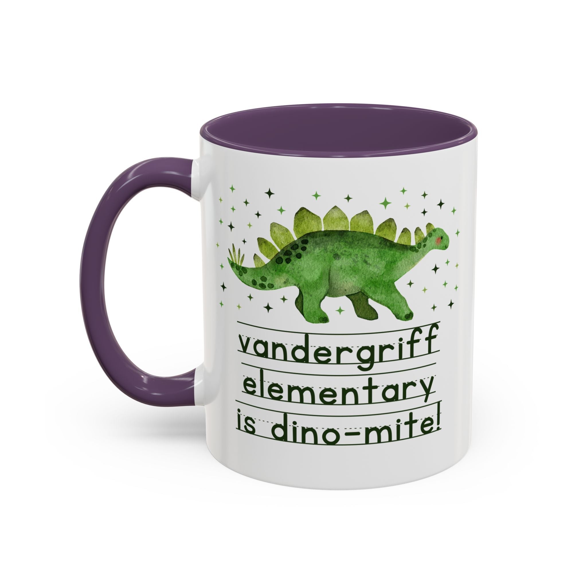 Vandergriff Elementary is Dino - mite! | FPS + Opal and June 11 Oz Coffee Mug, Fayetteville Public Schools - Opal and June