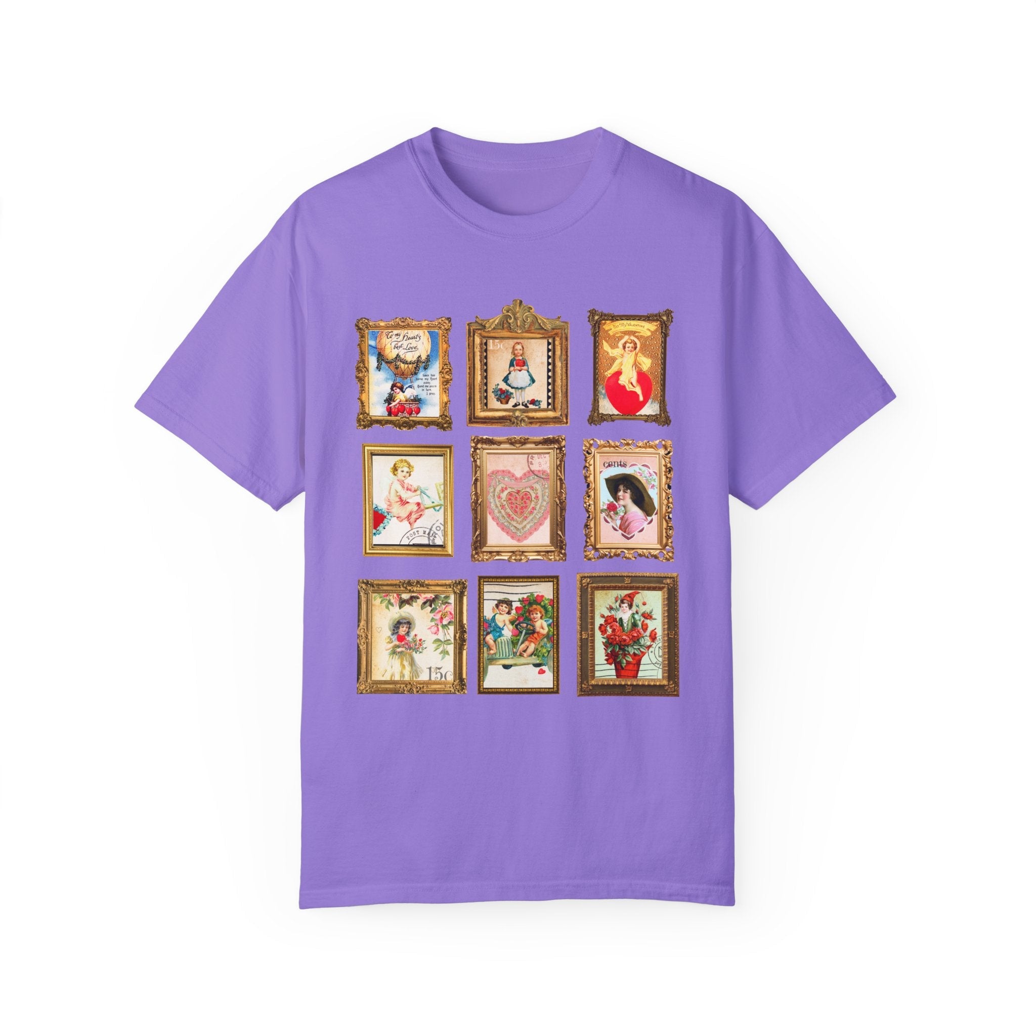 Vintage Valentine Stamps Tee Shirt - Opal and June