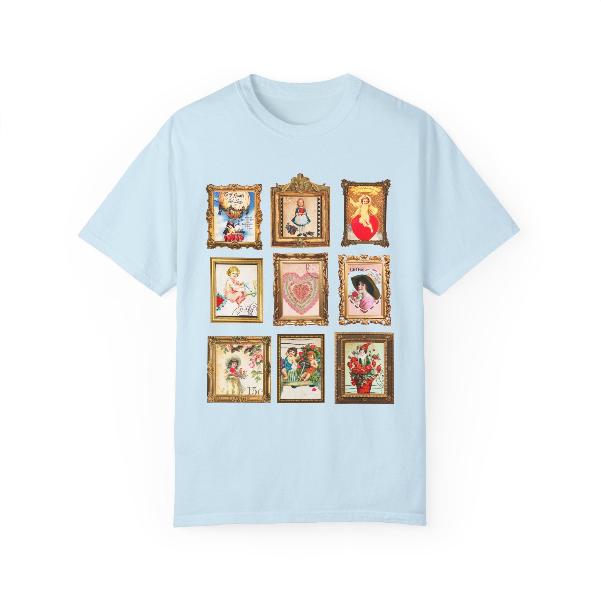 Vintage Valentine Stamps Tee Shirt - Opal and June