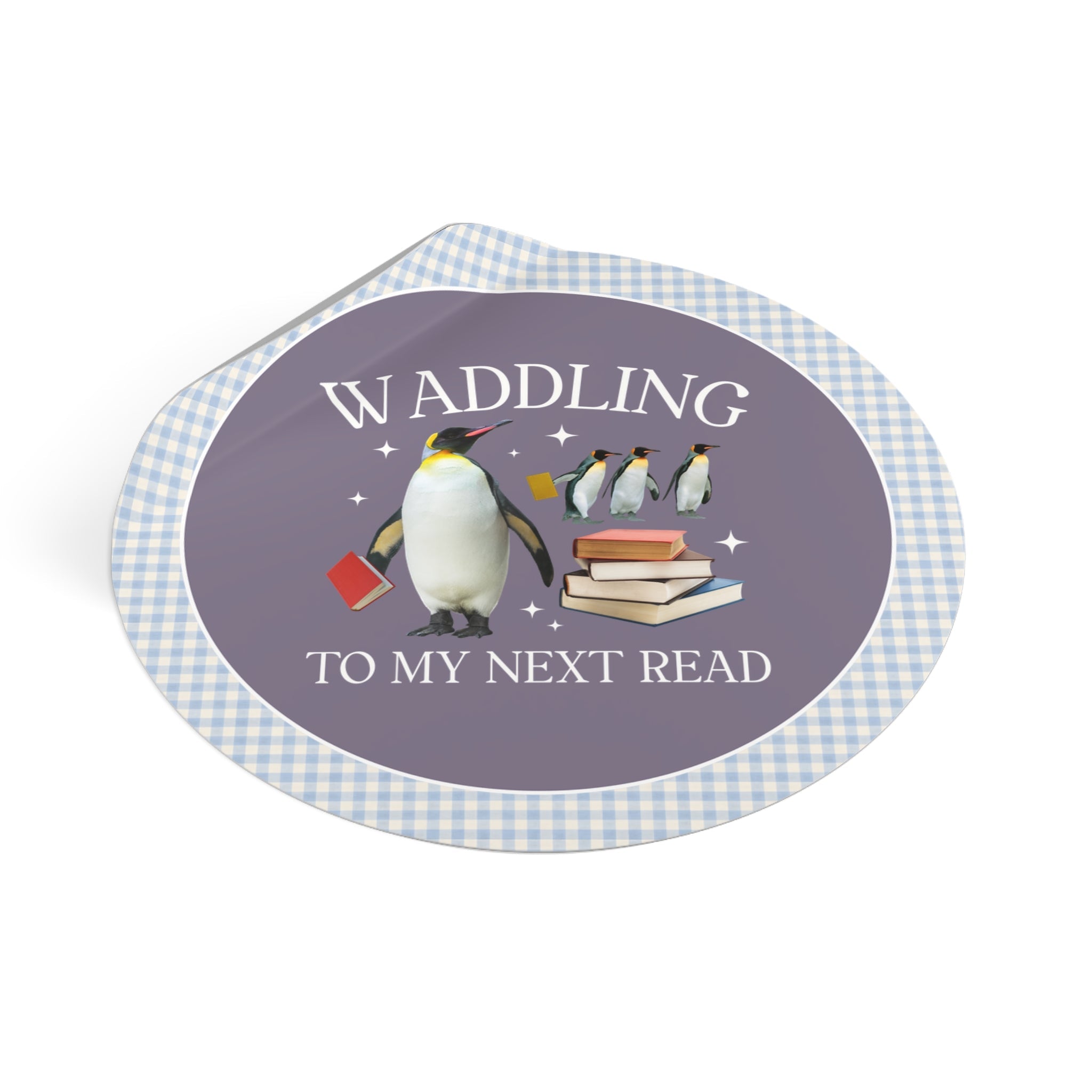 Waddling To My Next Read Bookish Sticker - Opal and June
