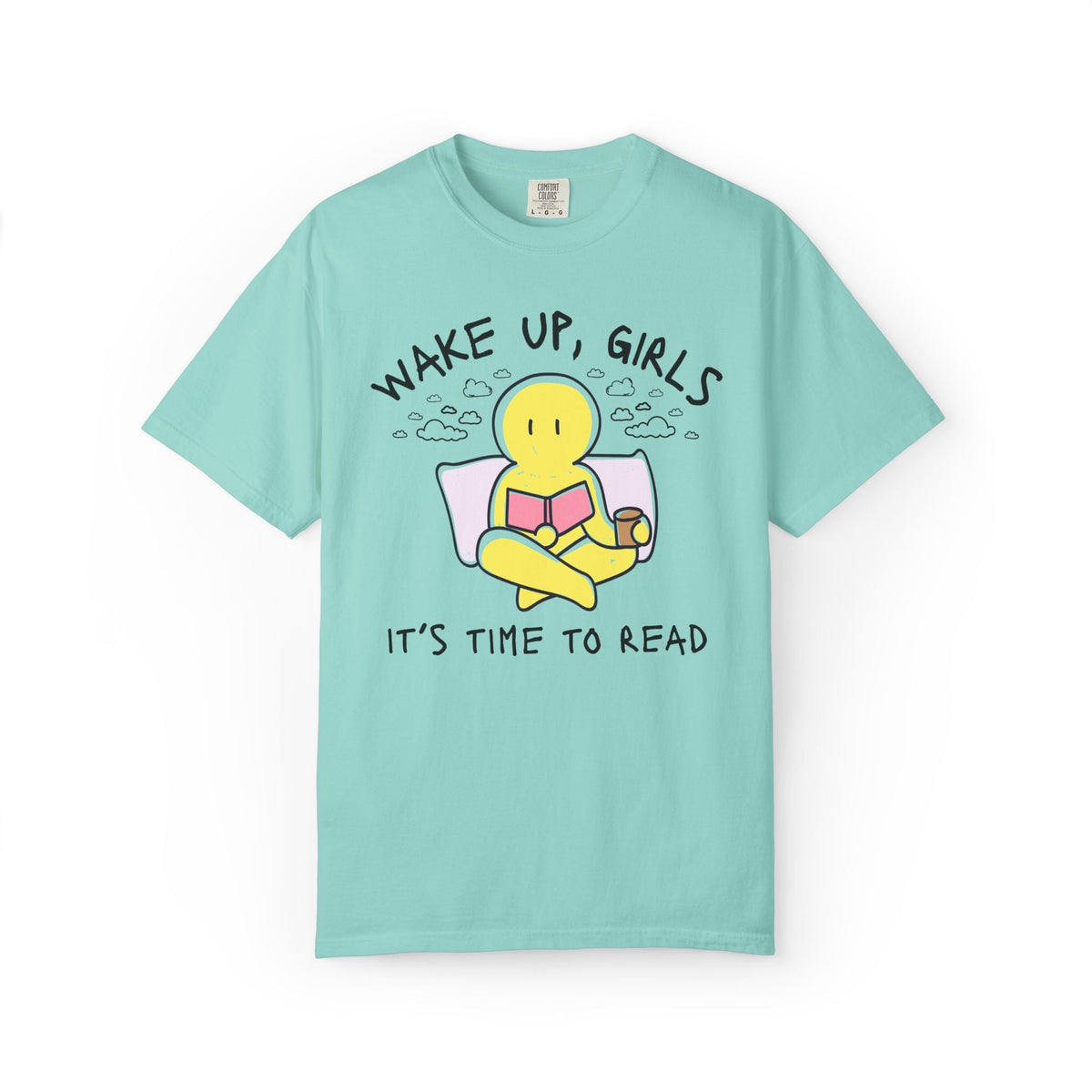 Wake Up Girls It's Time to Read: Funny Nostalgic Reading Bookworm T-Shirt for Romance Reader or Spicy Book Lover - Opal and June