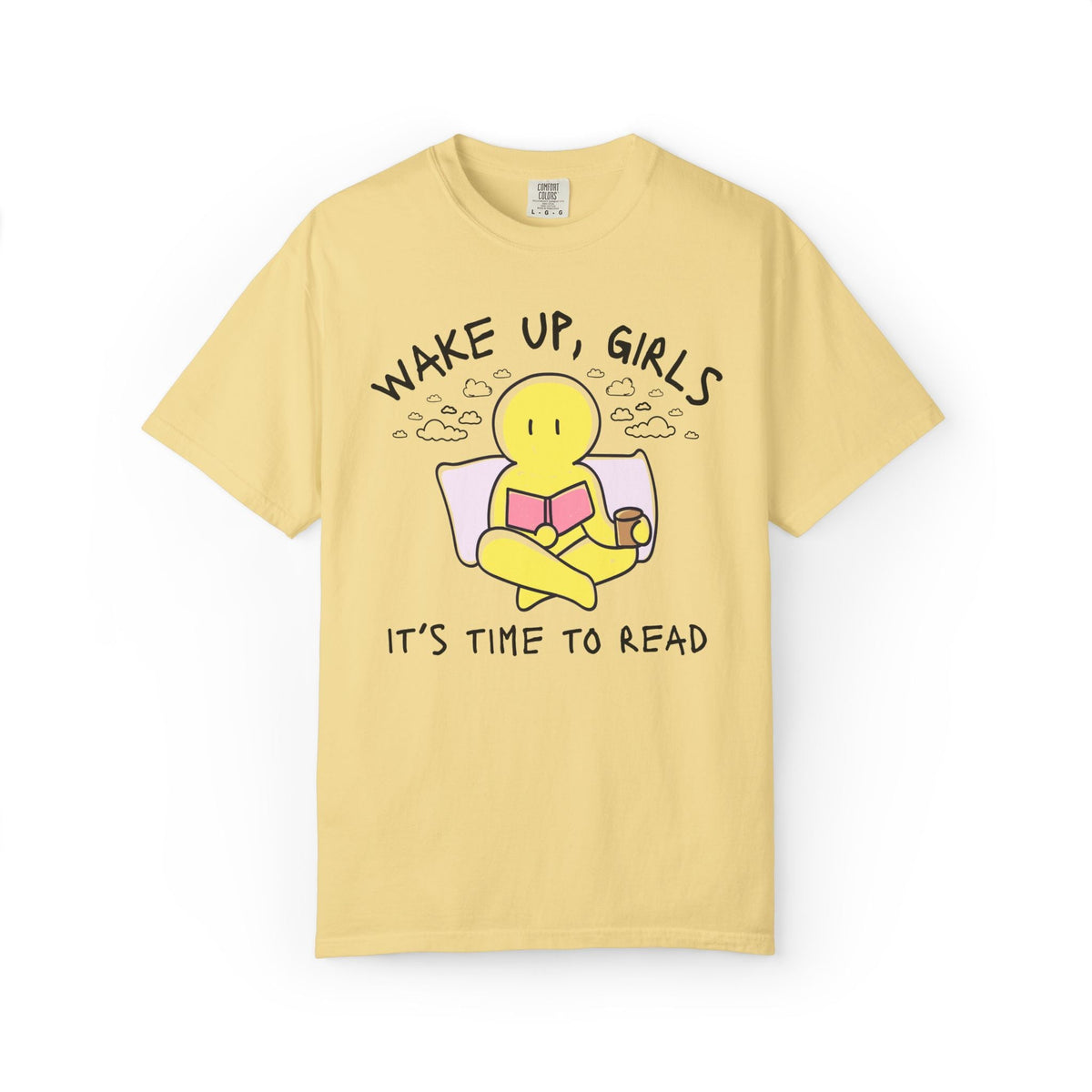 Wake Up Girls It's Time to Read: Funny Nostalgic Reading Bookworm T-Shirt for Romance Reader or Spicy Book Lover - Opal and June