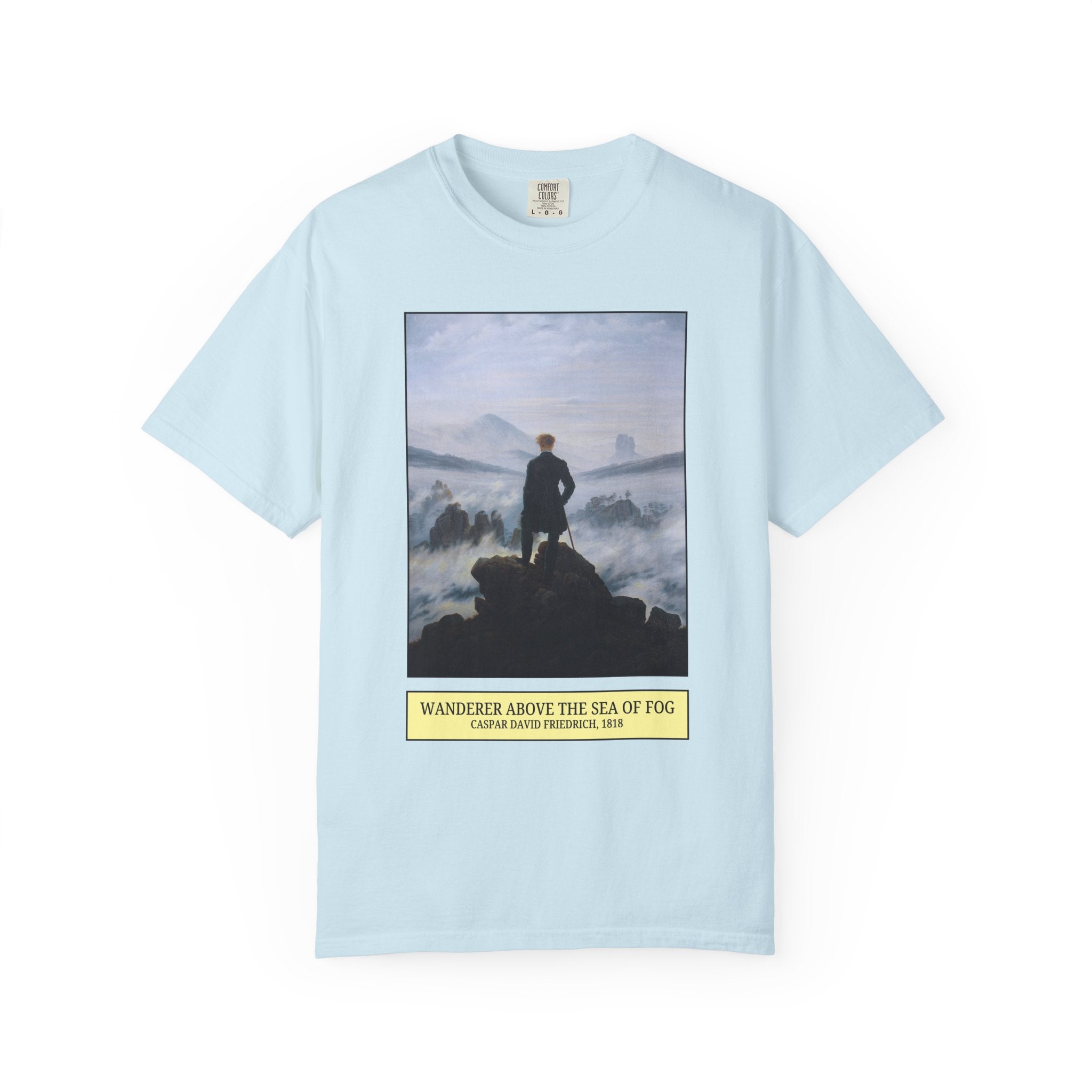 Wanderer Above the Sea of Fog by Caspar David Friedrich, Romanticism 19th Century Art Movement, Art History Tee Shirt for Humanities Major - Opal and June