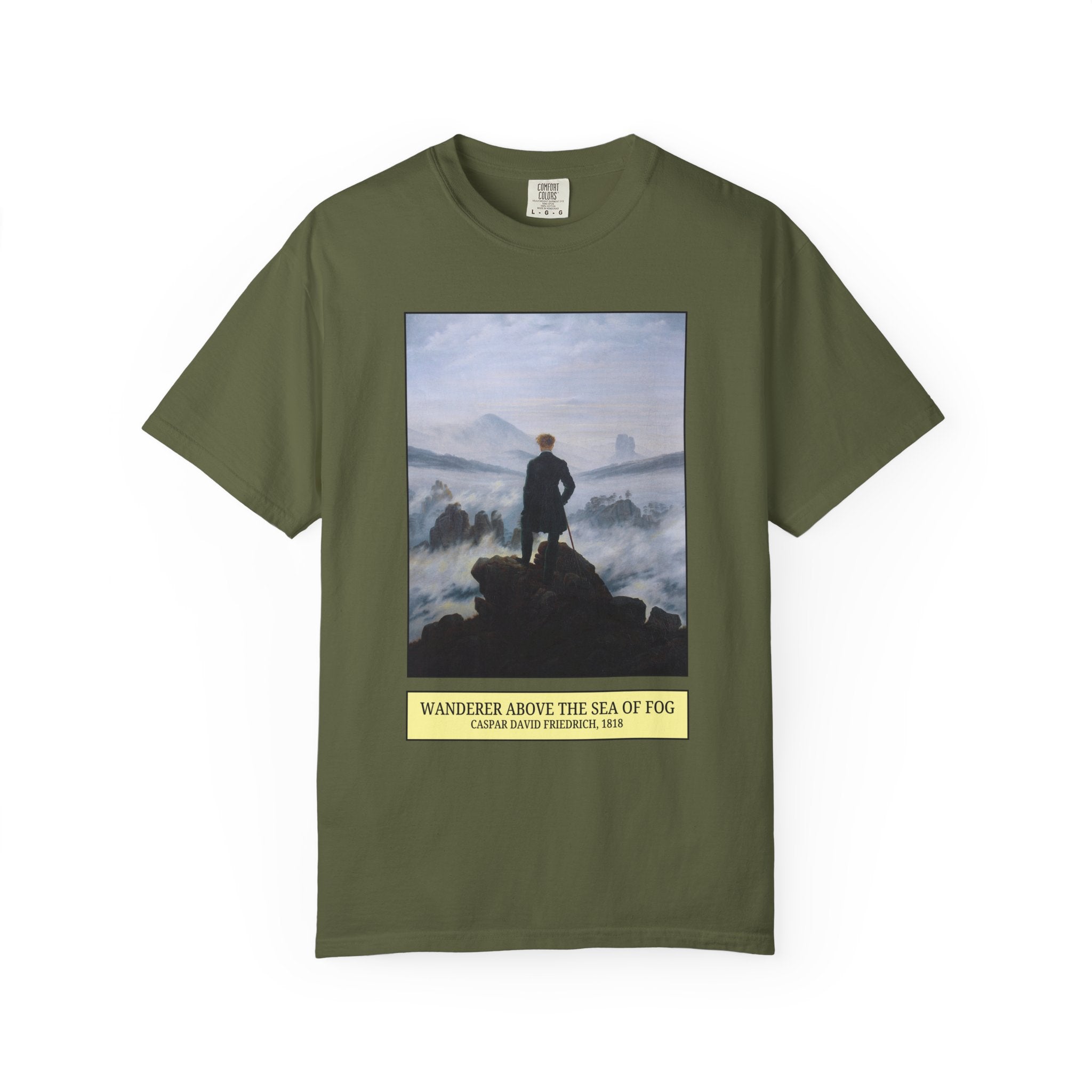 Wanderer Above the Sea of Fog by Caspar David Friedrich, Romanticism 19th Century Art Movement, Art History Tee Shirt for Humanities Major - Opal and June