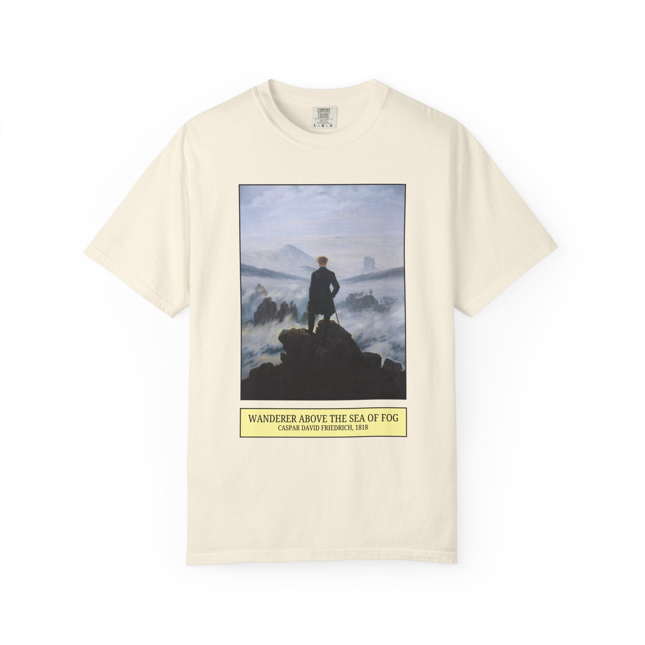 Wanderer Above the Sea of Fog by Caspar David Friedrich, Romanticism 19th Century Art Movement, Art History Tee Shirt for Humanities Major - Opal and June
