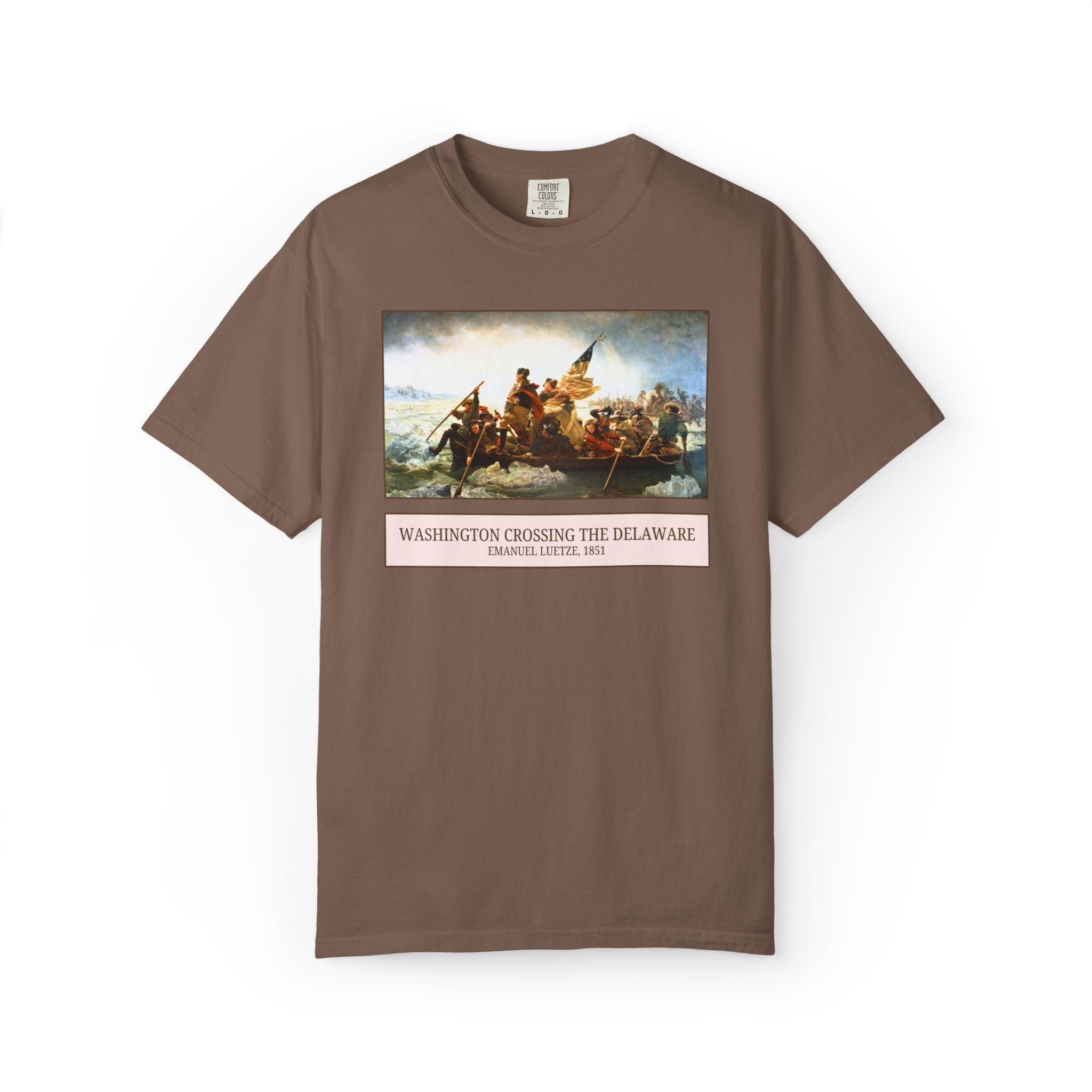 Washington Crossing the Delaware Revolutionary War Art History Tee, Emanuel Leutze Famous Painting, 19th Century Art, 1700s History Gift - Opal and June